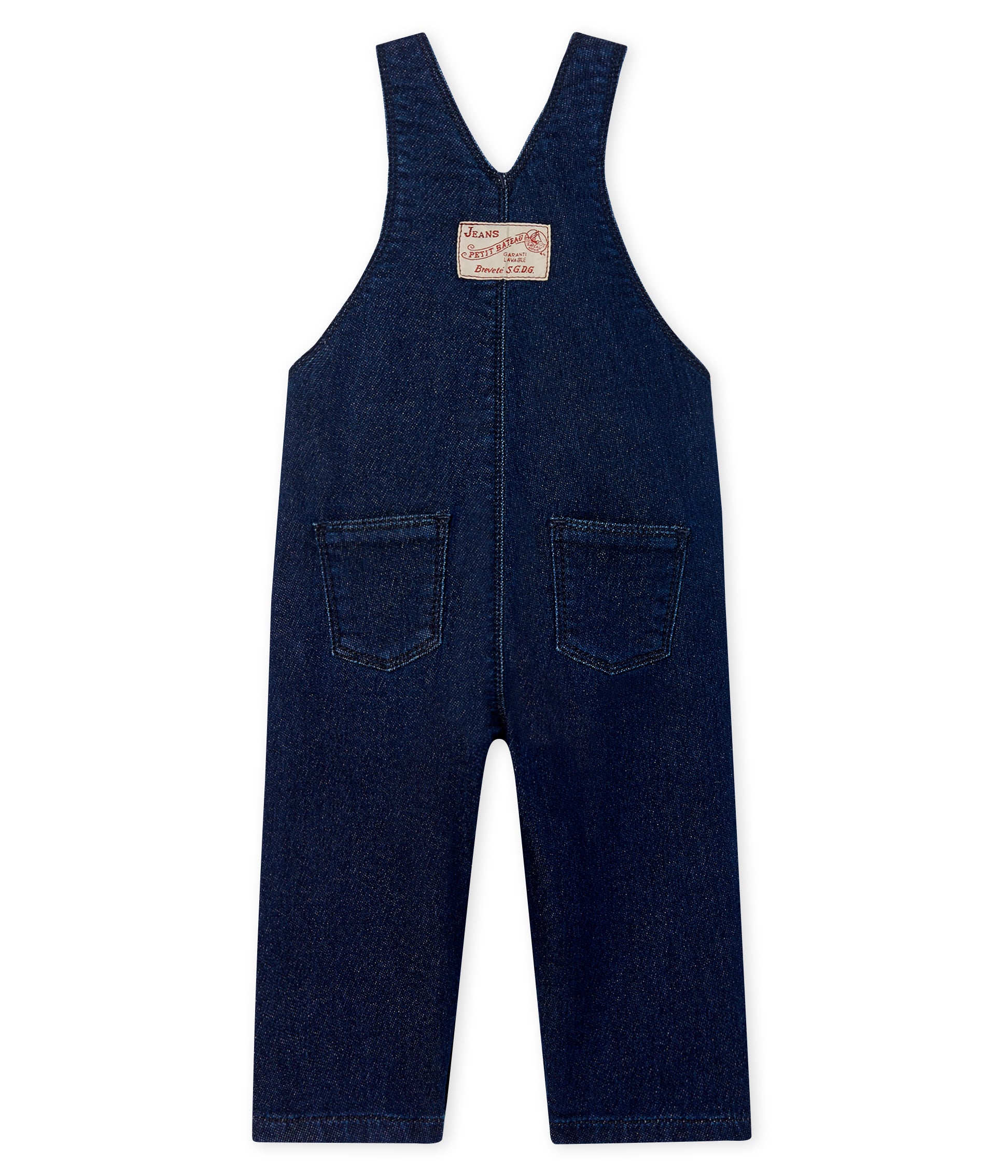 Baby Boys Blue Cotton Bib Trousers