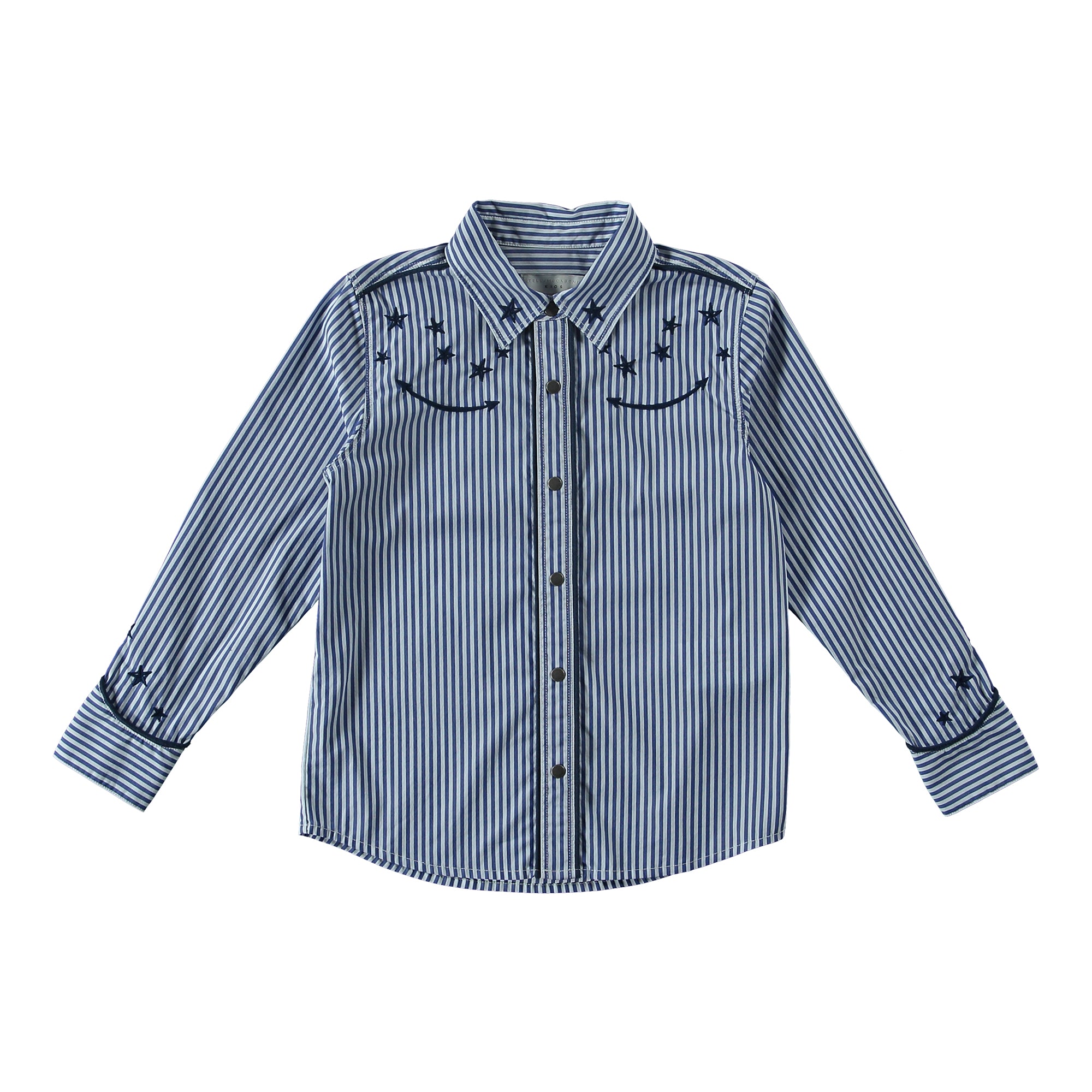 Boys Blue Stripes Cotton Shirt