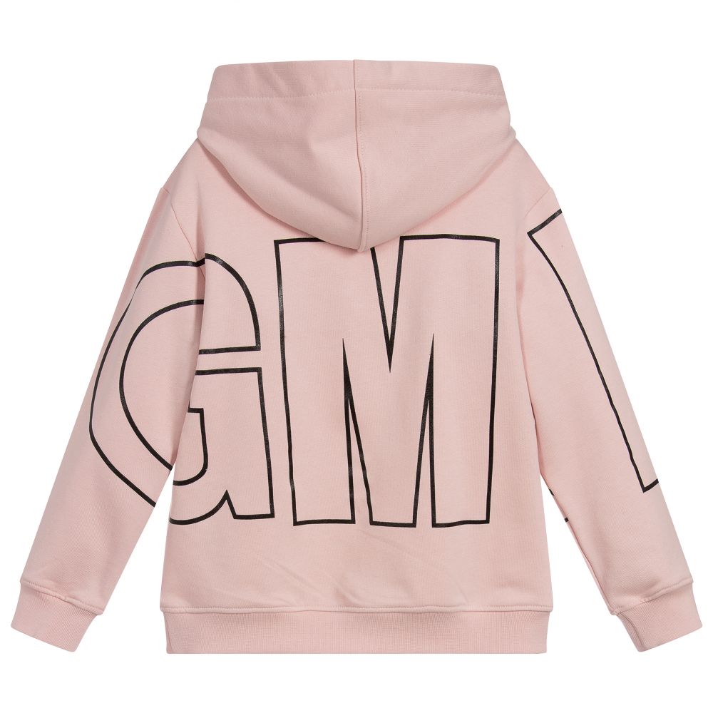 Boys & Girls Pink Cotton Hoodie