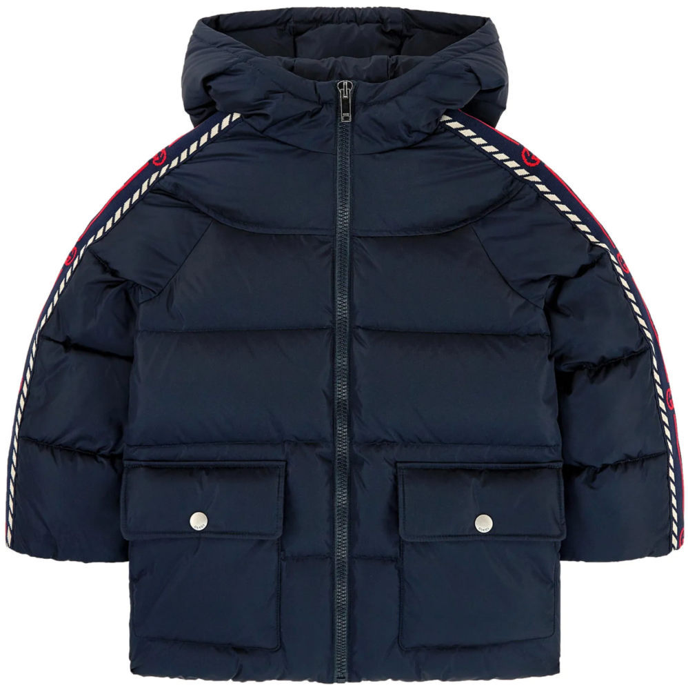 Boys Navy Padded Down Jacket