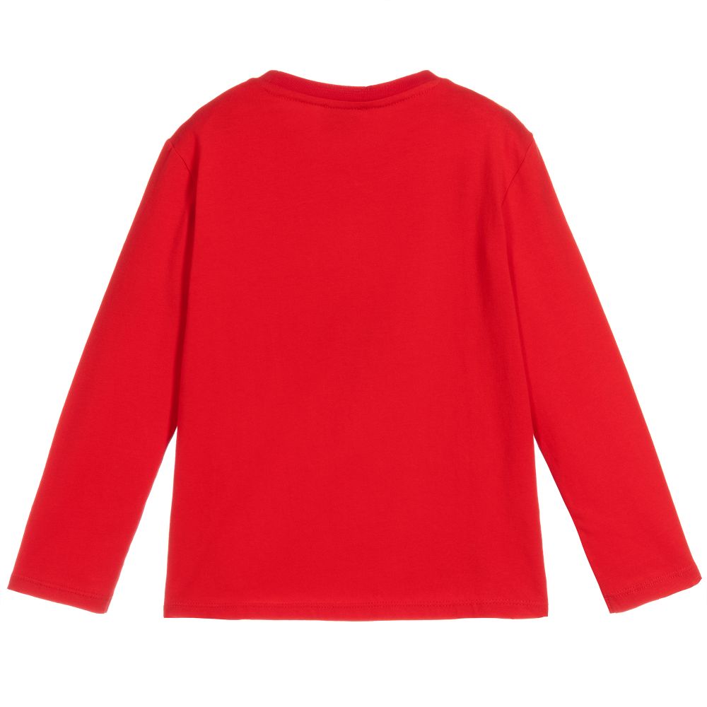 Boys Red Cotton T-Shirt