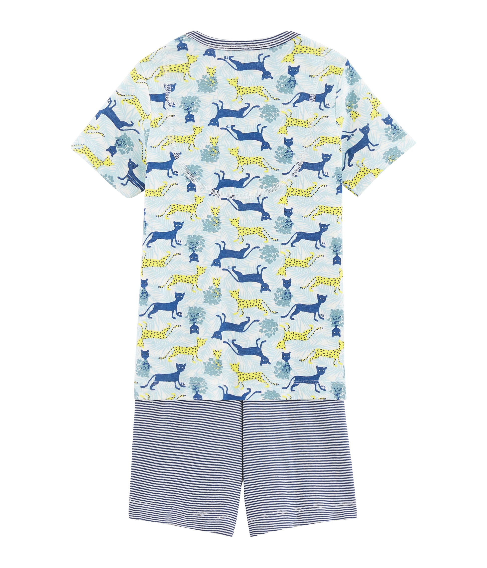 Boys Blue Pattern Cotton Nightwear Set