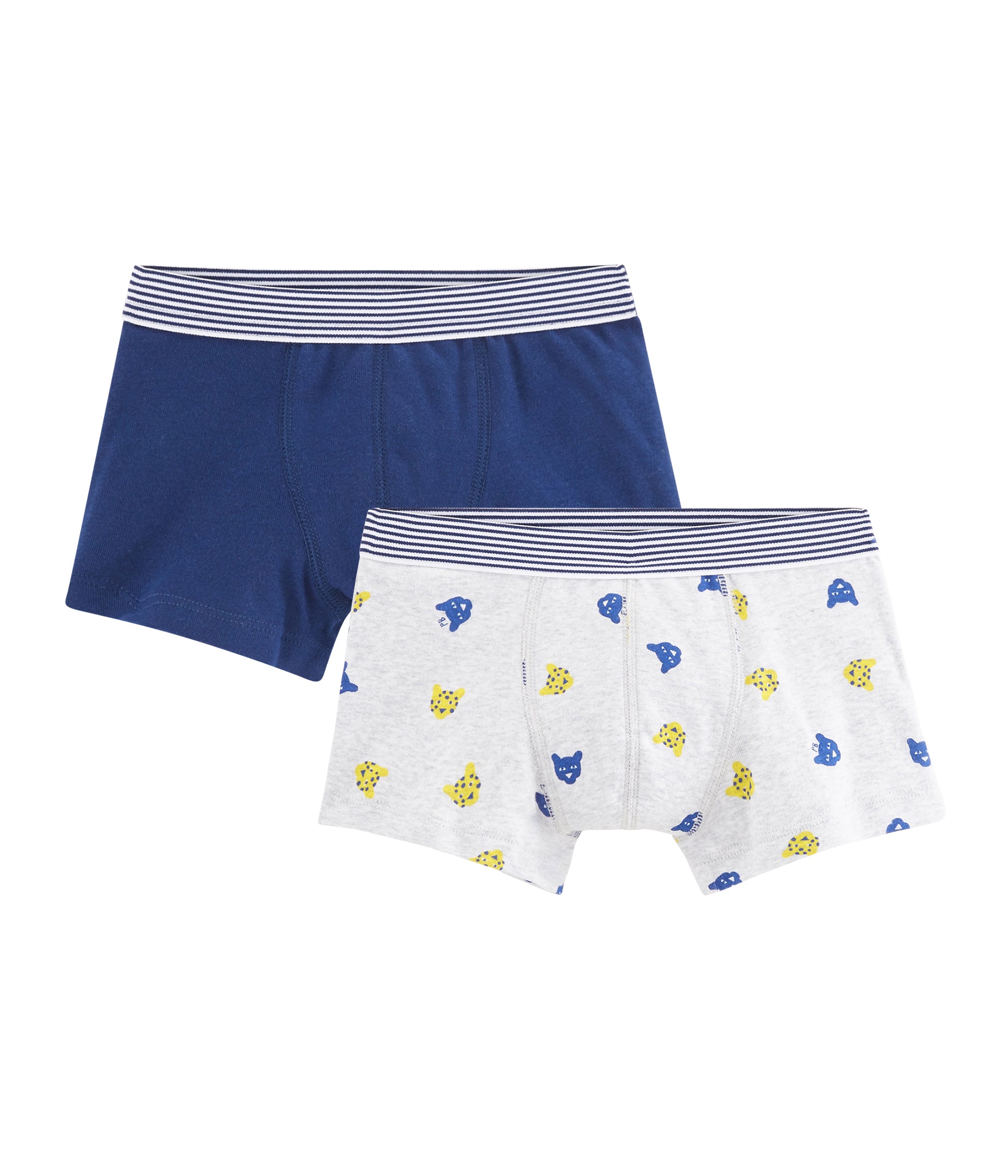 Boys Blue & Grey Cotton Underwear Set (2 Pack)