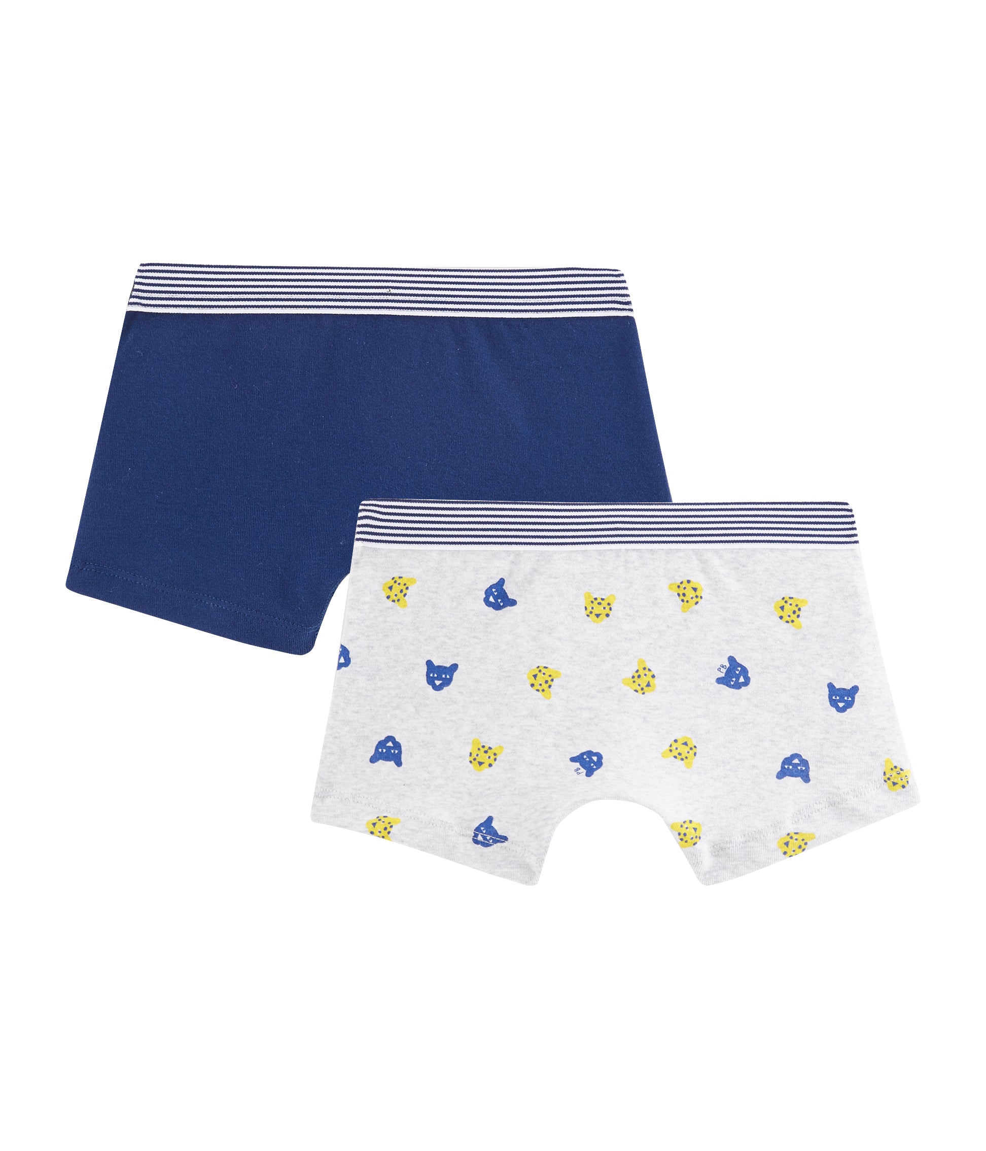 Boys Blue & Grey Cotton Underwear Set (2 Pack)