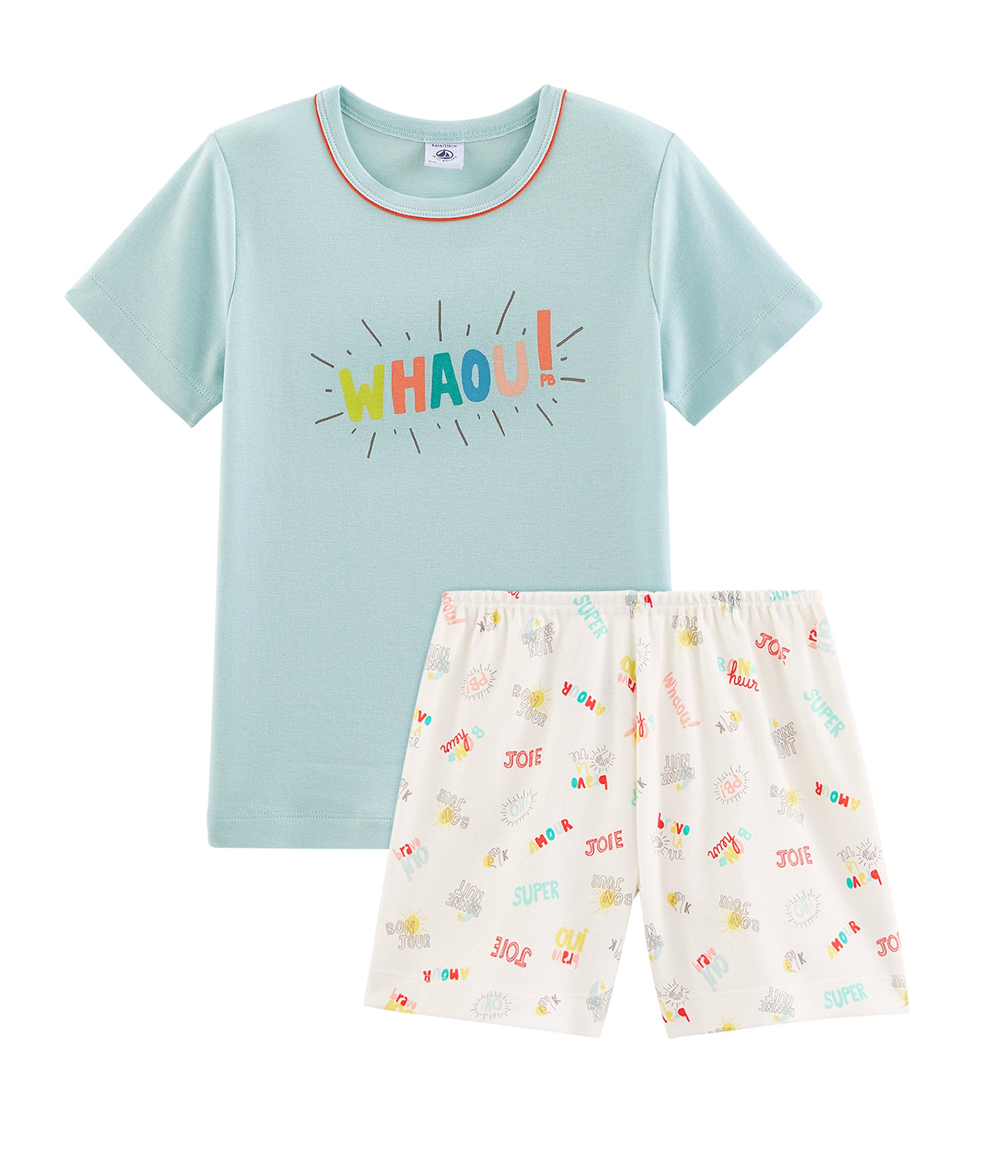 Boys Cyan Cotton Nightwear Set