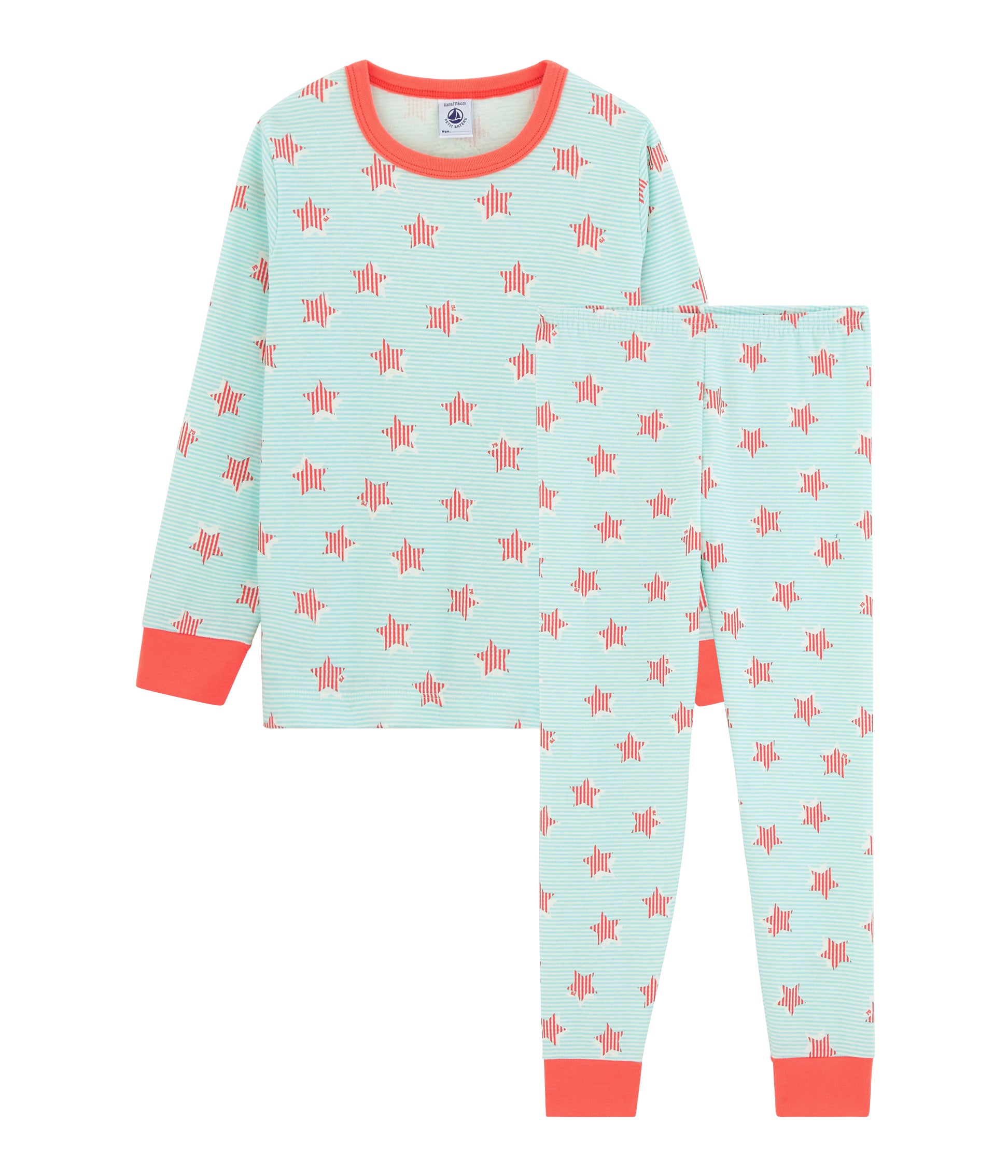 Boys Green Stars Cotton Nightwear Set