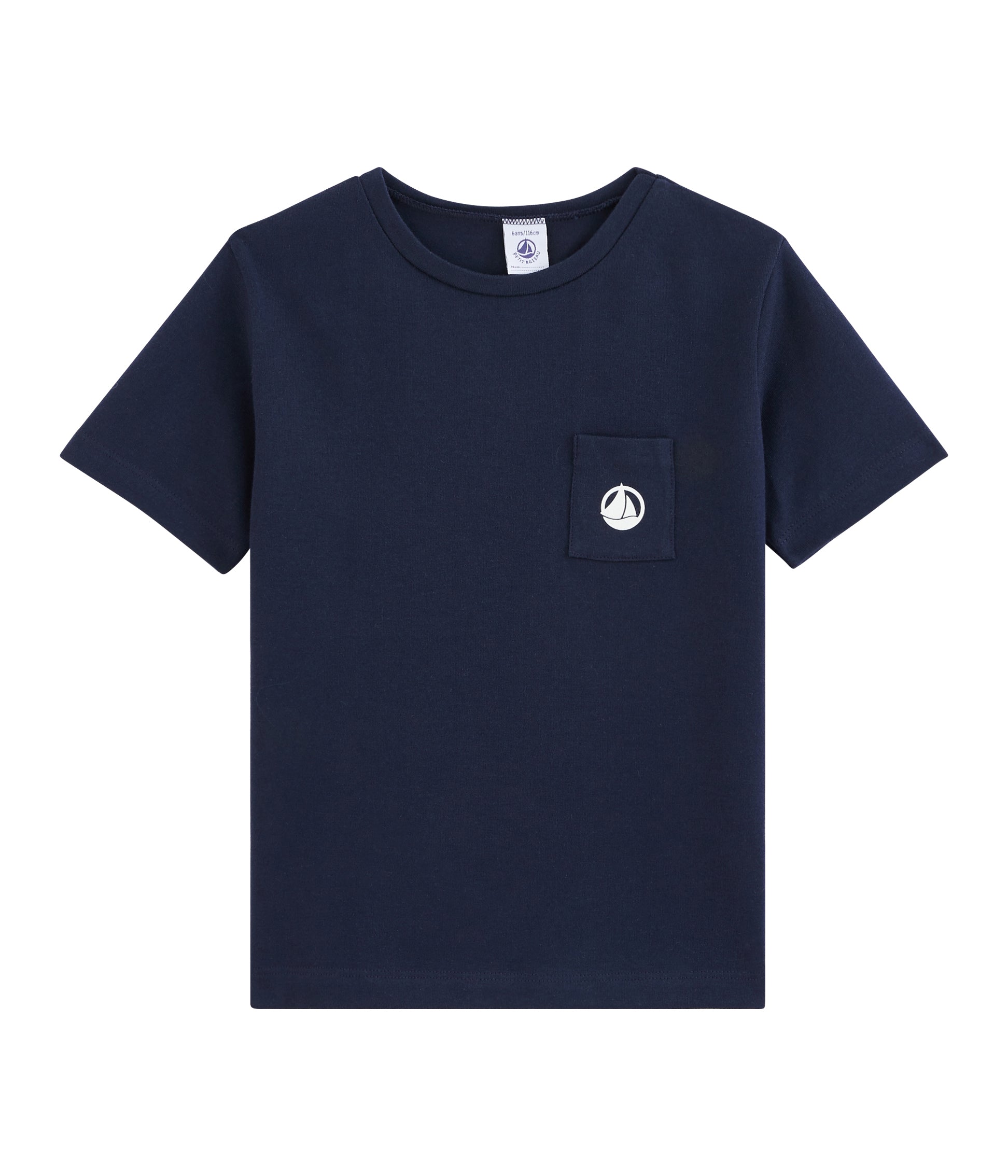 Boys Navy Cotton T-shirt