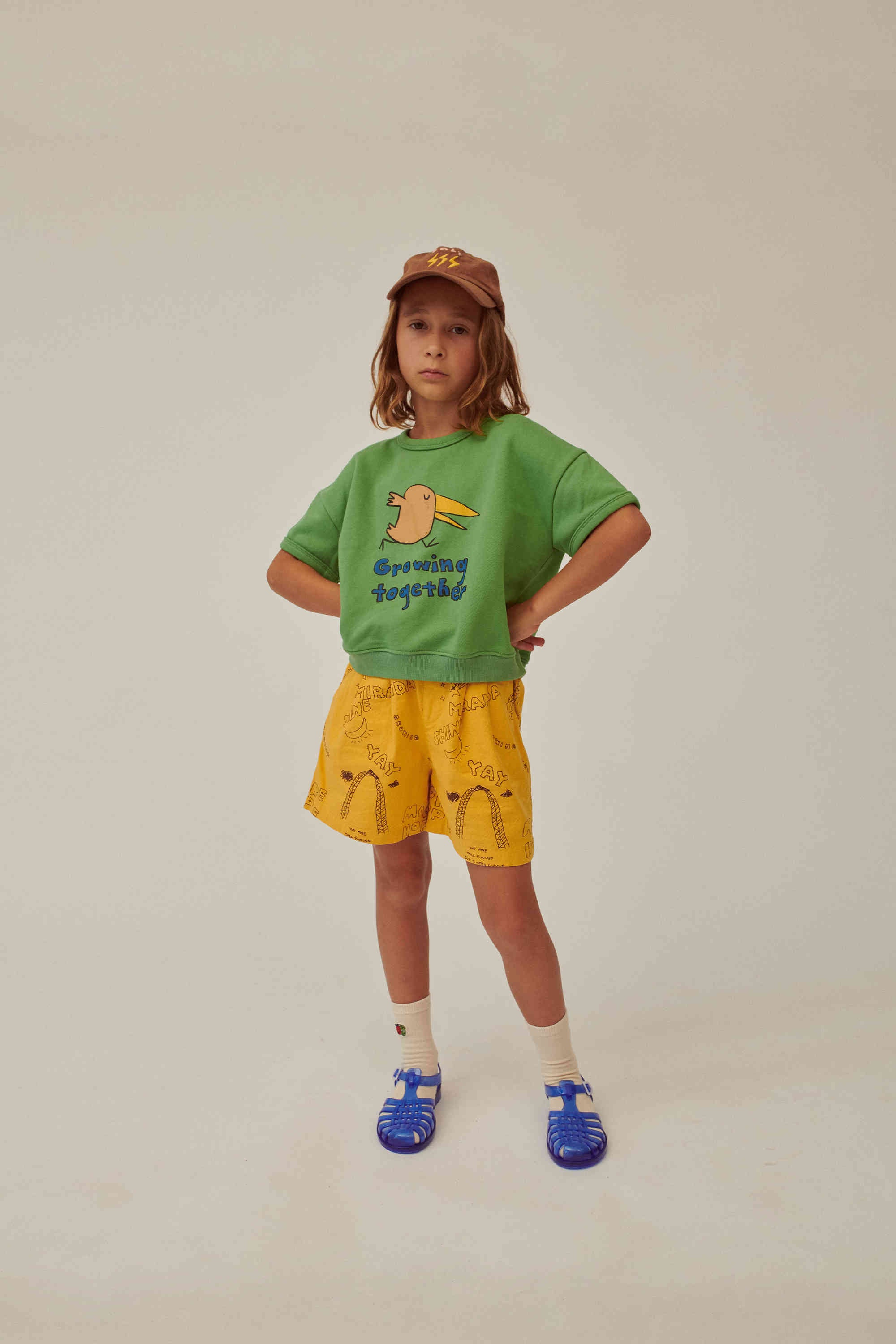 Boys & Girls Yellow Cotton Shorts