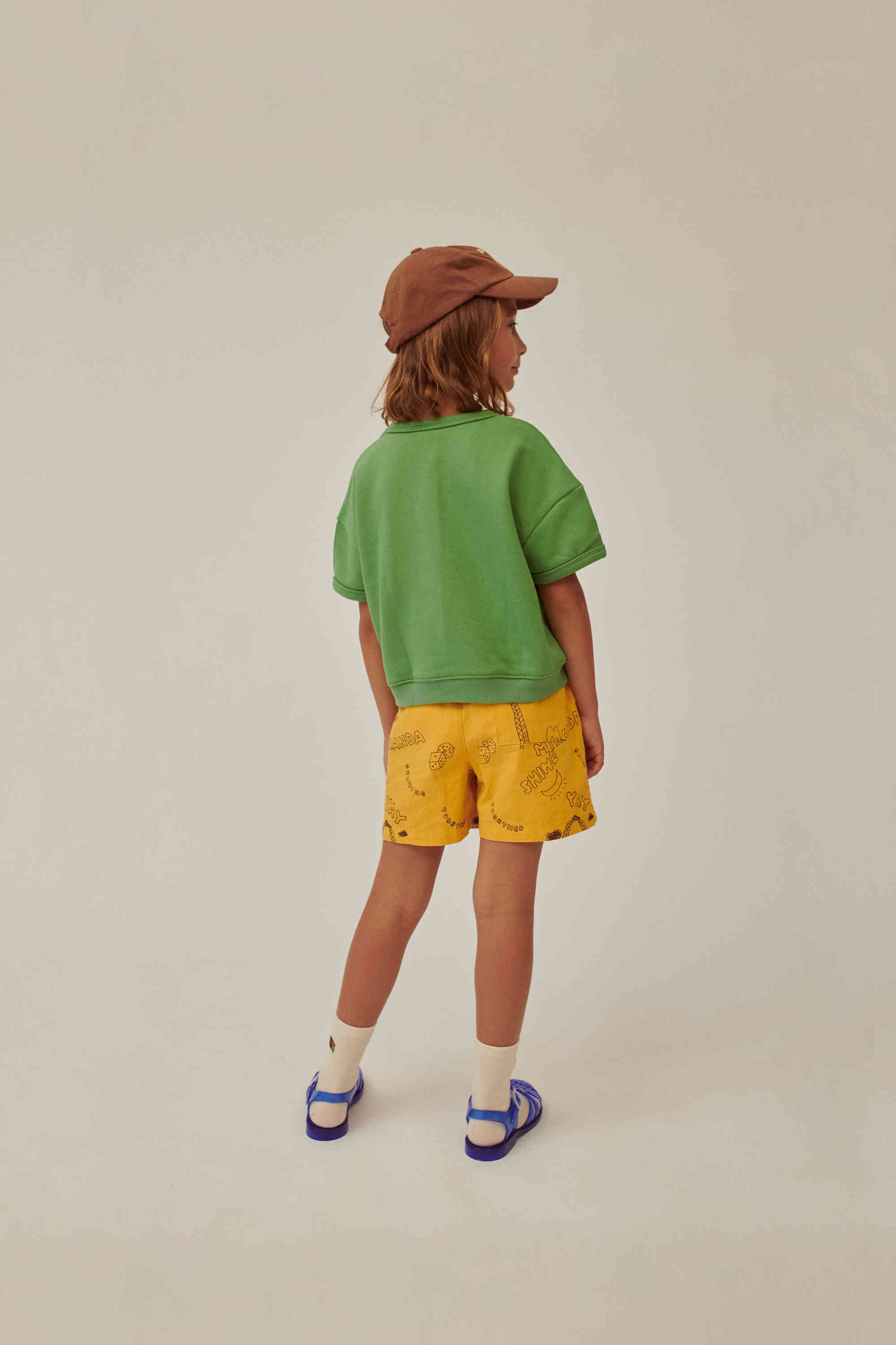 Boys & Girls Yellow Cotton Shorts