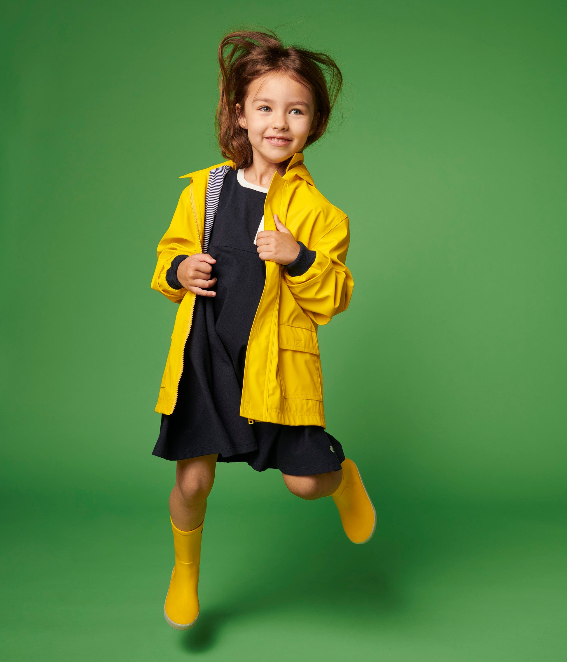 Girls yellow coat online