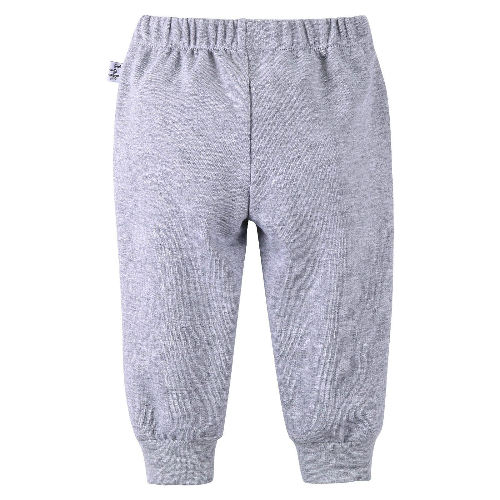 Boys Grey Cotton Trousers With Ribbed Hems - CÉMAROSE | Children's Fashion Store - 2