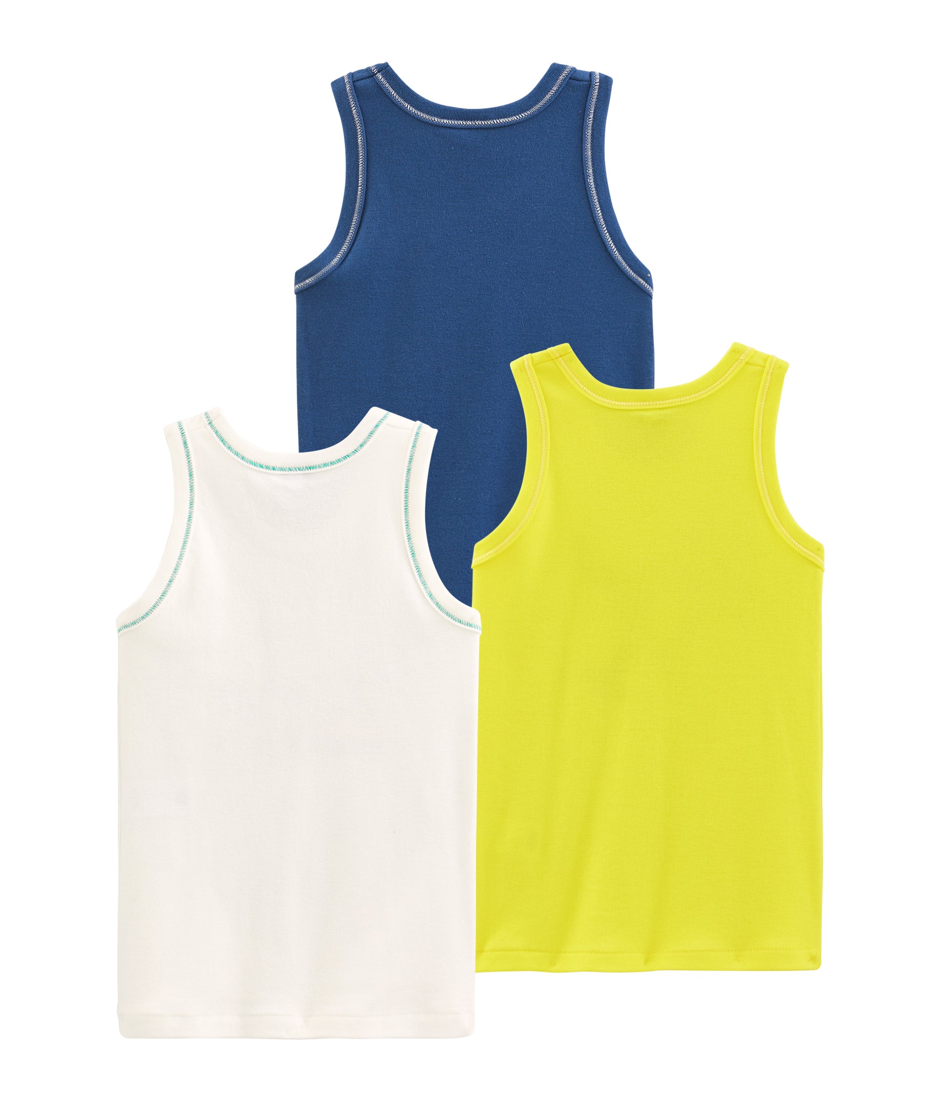 Boys Multicolor Cotton Vest Set (3Pack）