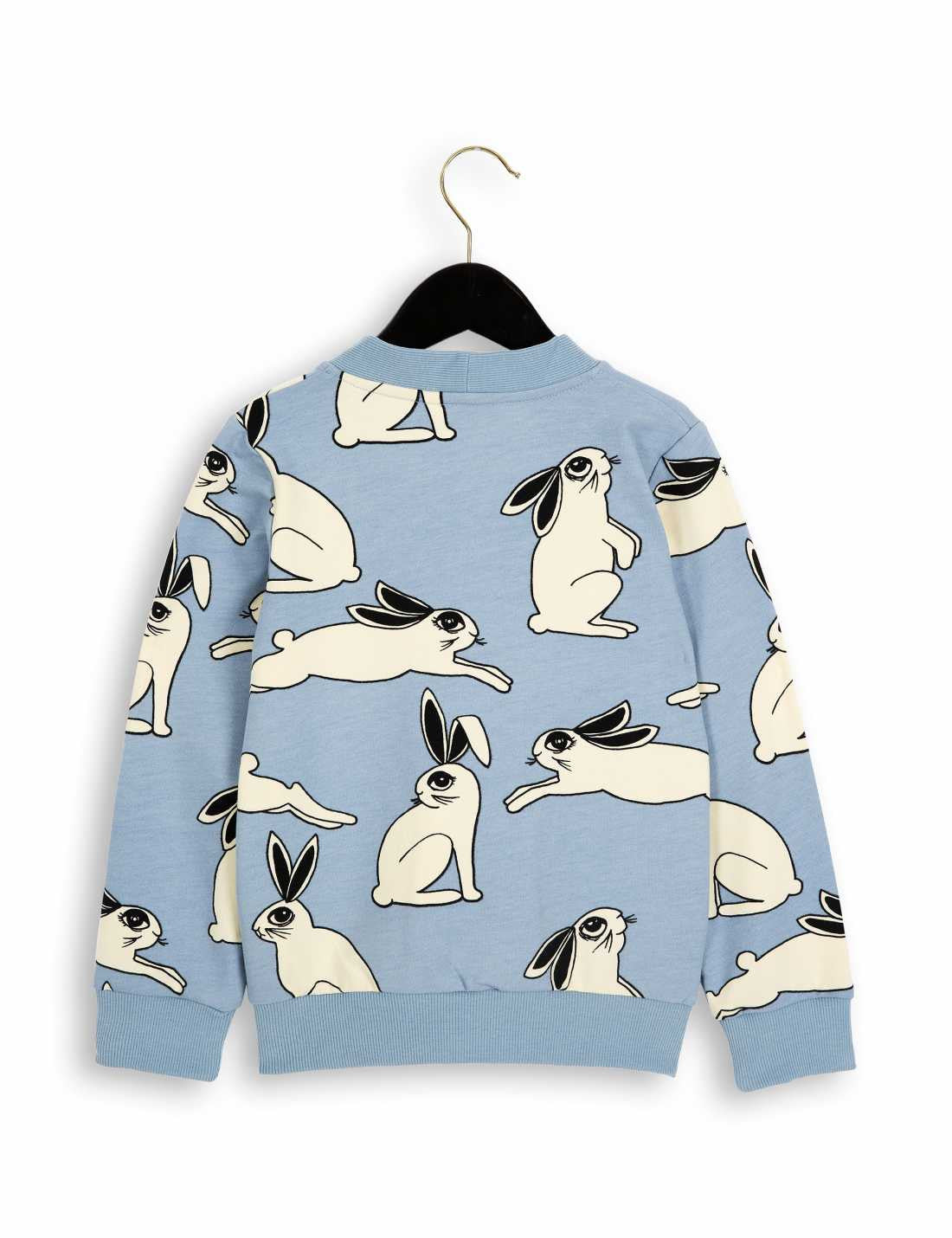 Boys & Girls Light Blue Hare Organic Cotton Cardigan - CÉMAROSE | Children's Fashion Store - 2