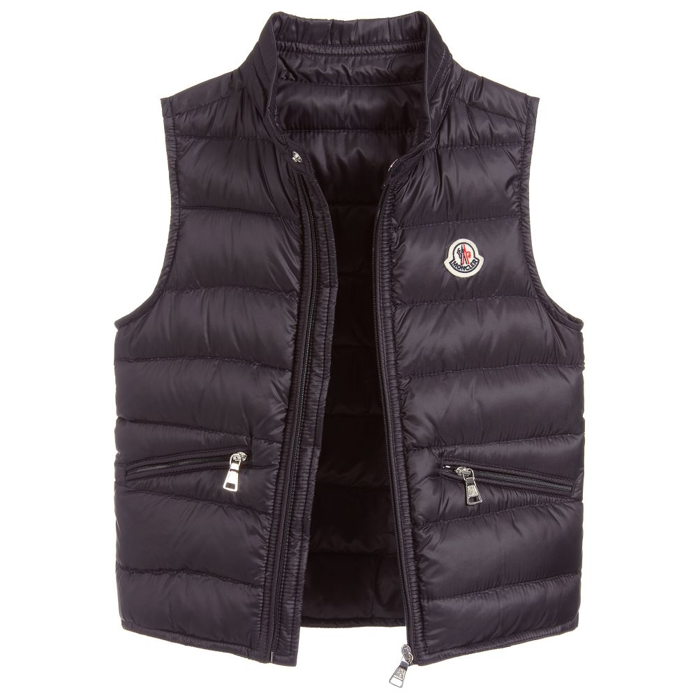 Boys Navy 'GUI' Padded Down Gilet