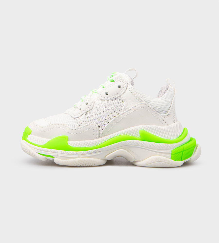 Boys & Girls Fluor Green Logo Shoes