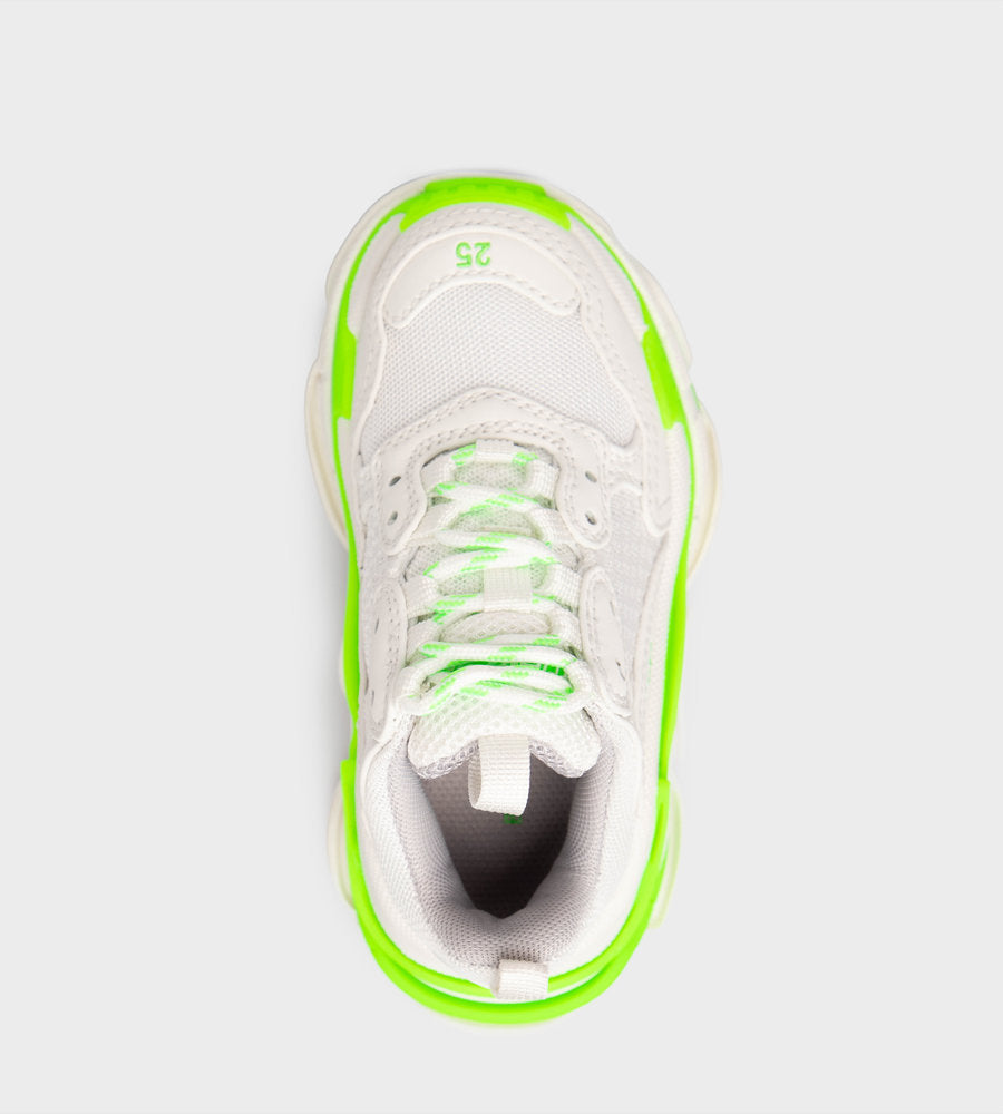 Boys & Girls Fluor Green Logo Shoes