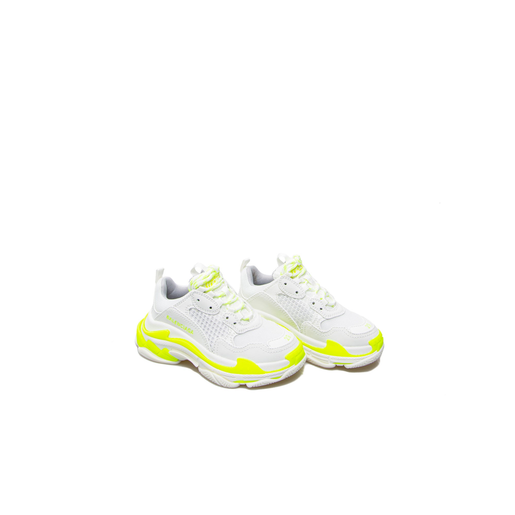 Boys & Girls Fluor Yellow Logo Shoes