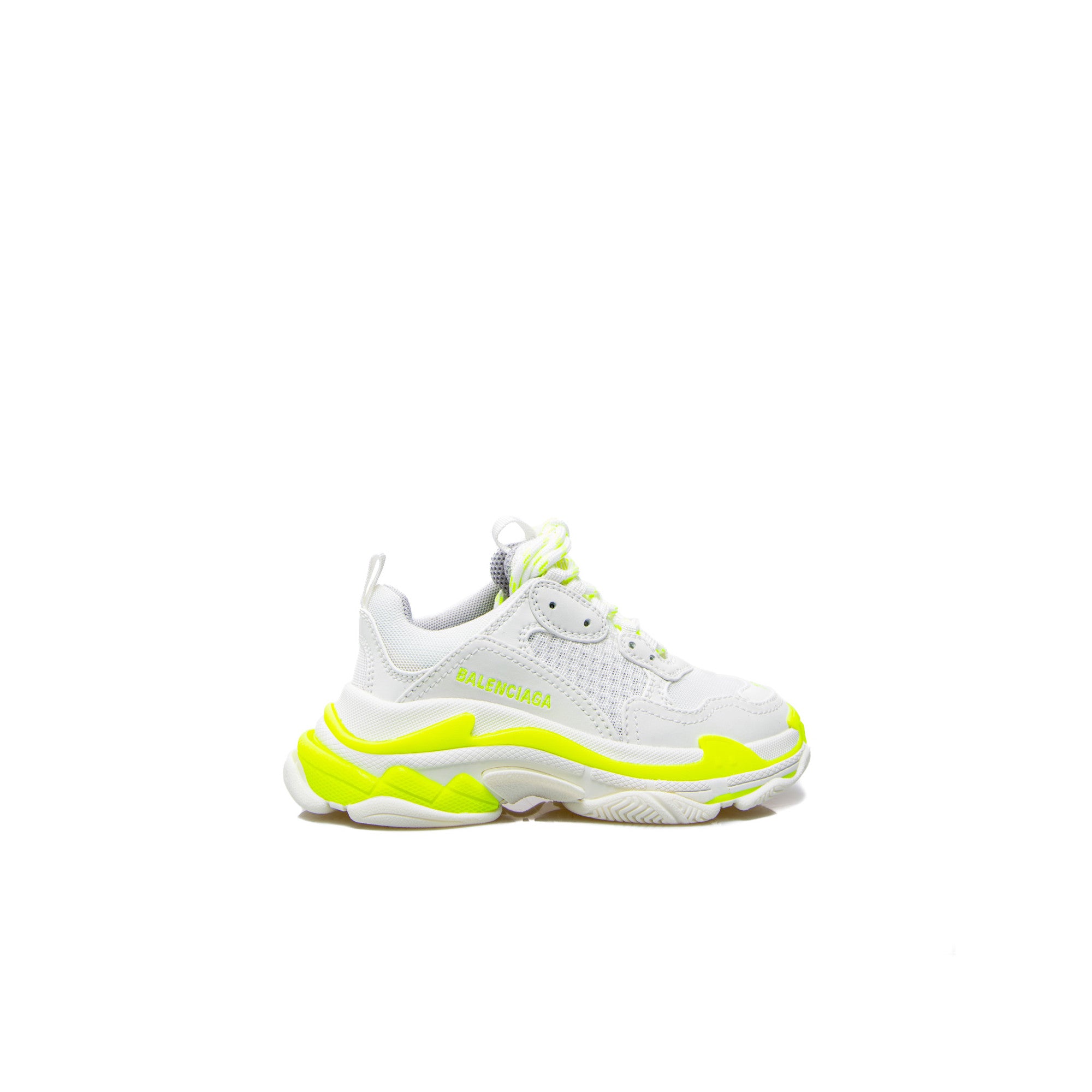 Boys & Girls Fluor Yellow Logo Shoes