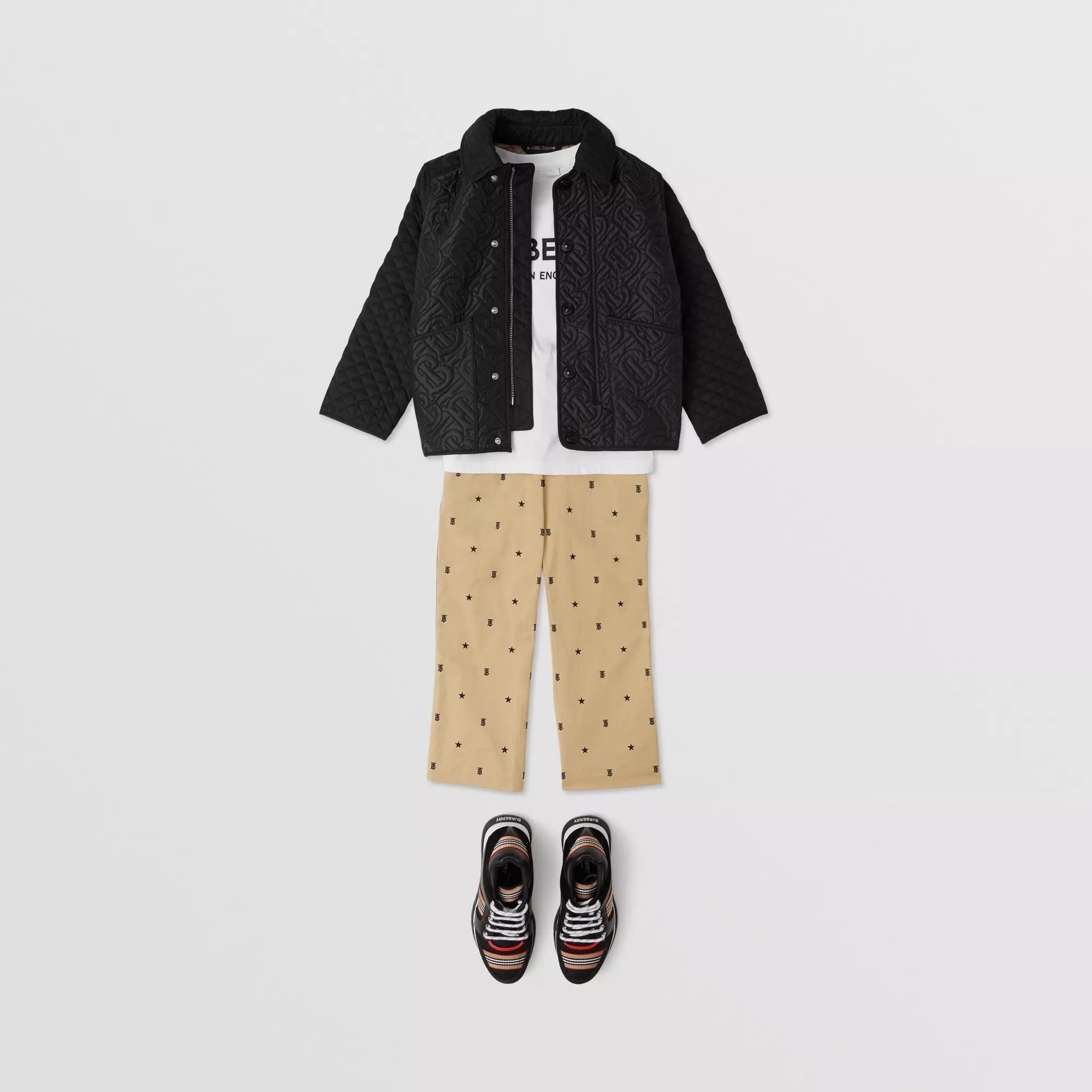 Boys & Girls Black Logo Coat