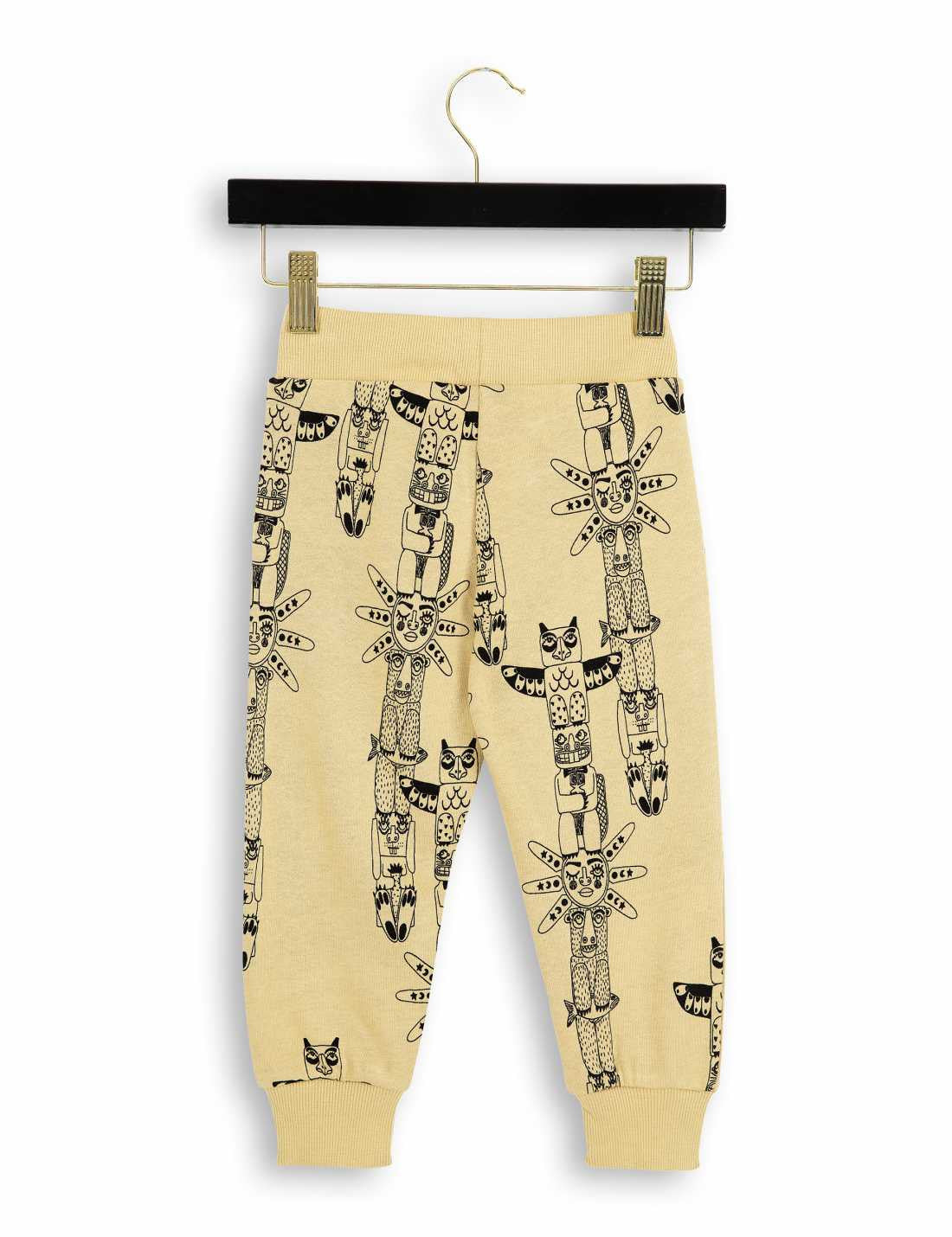 Boys & Girls Beige Totem Printed Organic Cotton Trouser - CÉMAROSE | Children's Fashion Store - 2