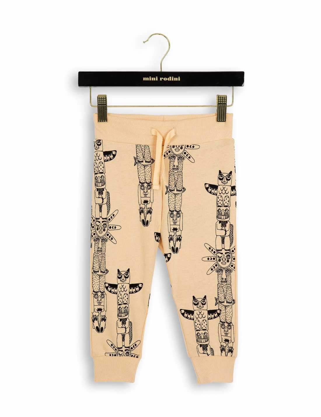 Boys & Girls Apricot Pink Totem Printed Organic Cotton Trouser - CÉMAROSE | Children's Fashion Store - 1