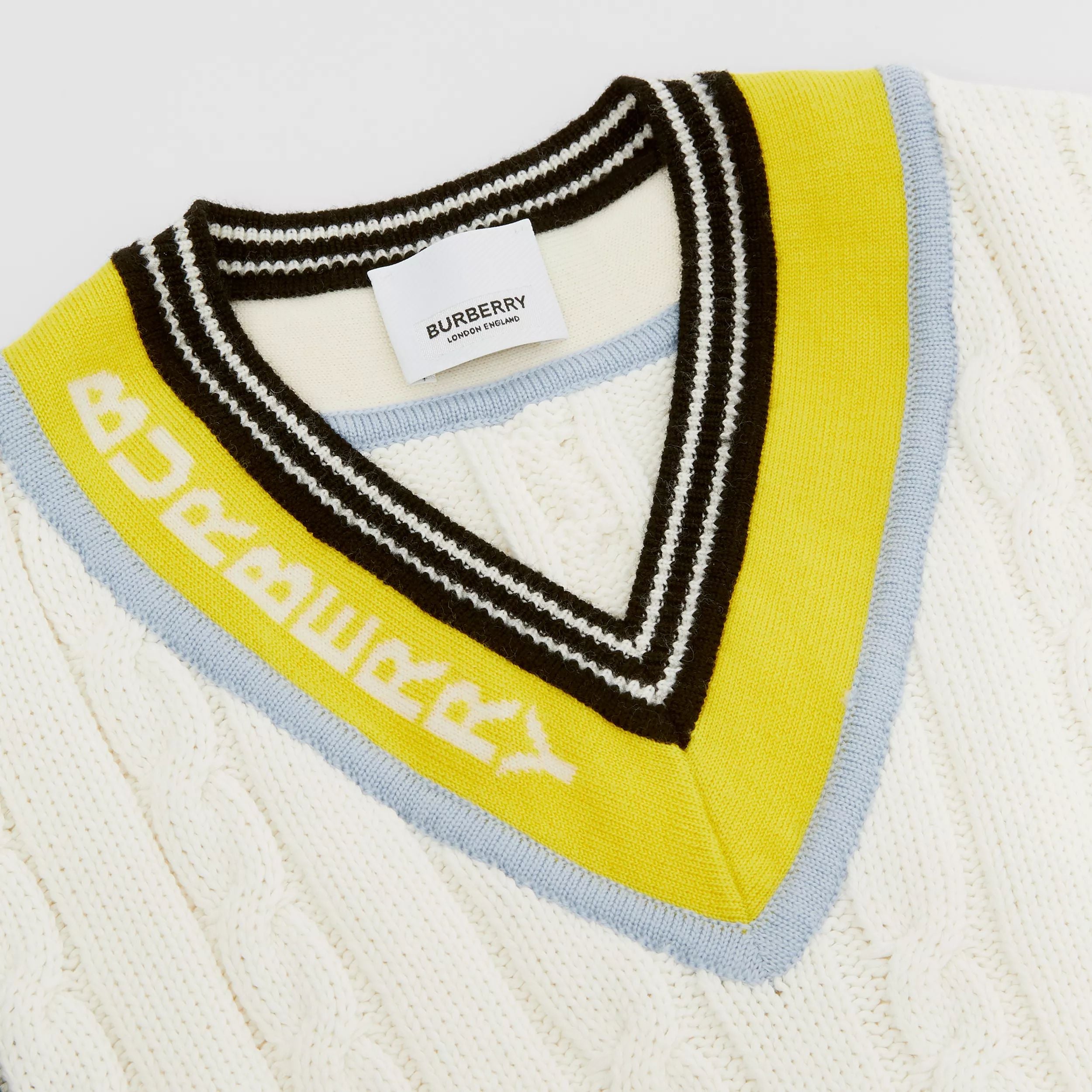 Boys White Logo Sweater