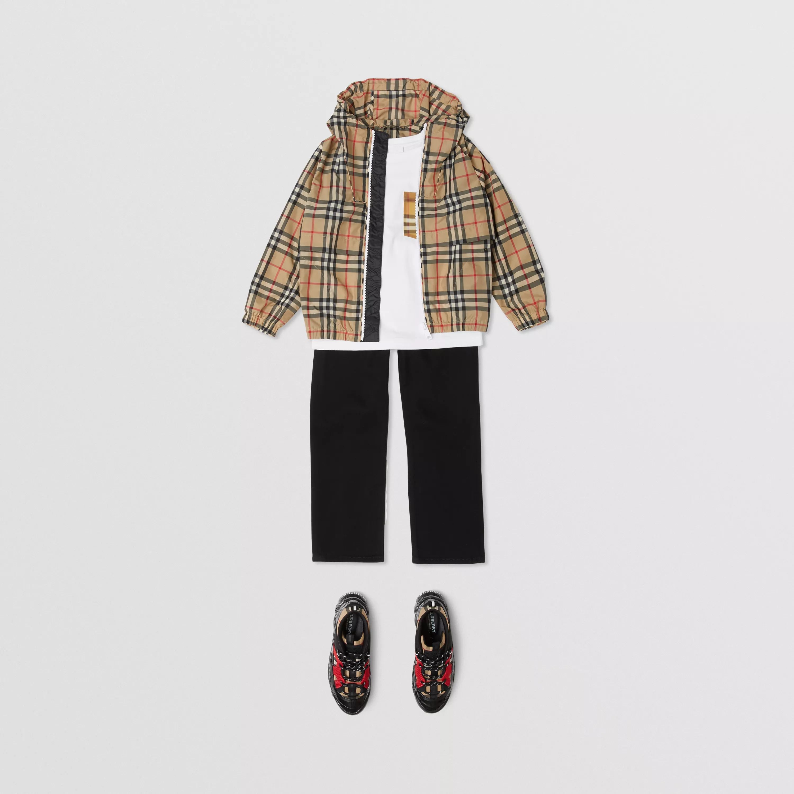 Boys Archive Beige Check Jacket