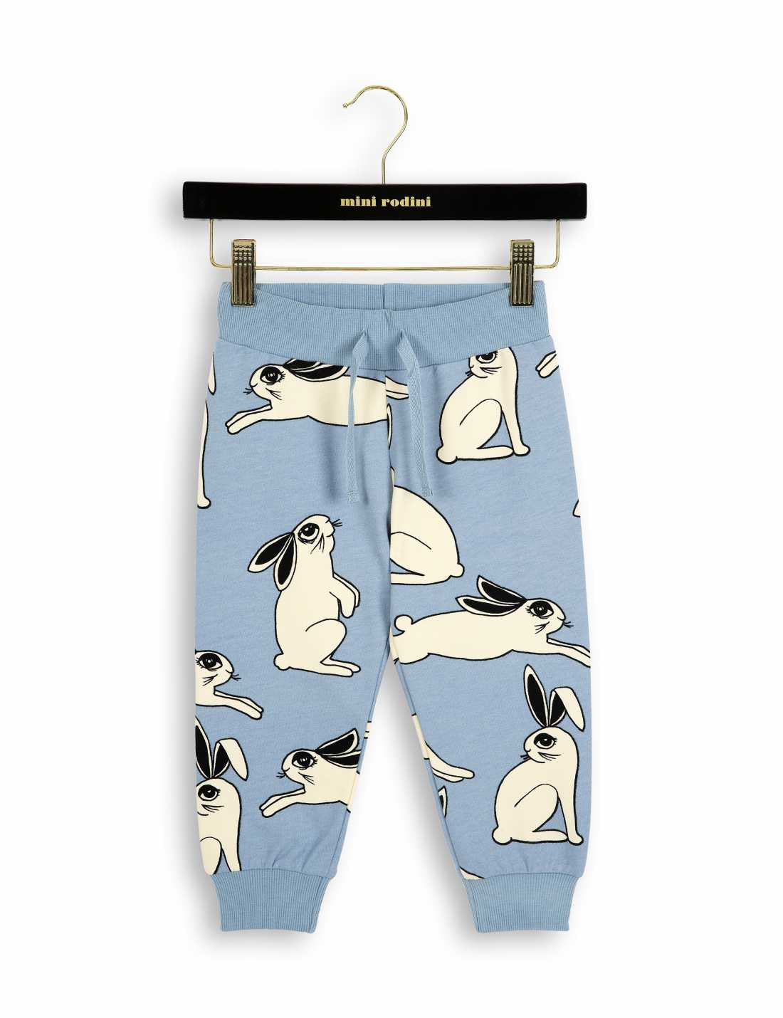 Boys & Girls Light Blue Hare Organic Cotton Trouser - CÉMAROSE | Children's Fashion Store - 1