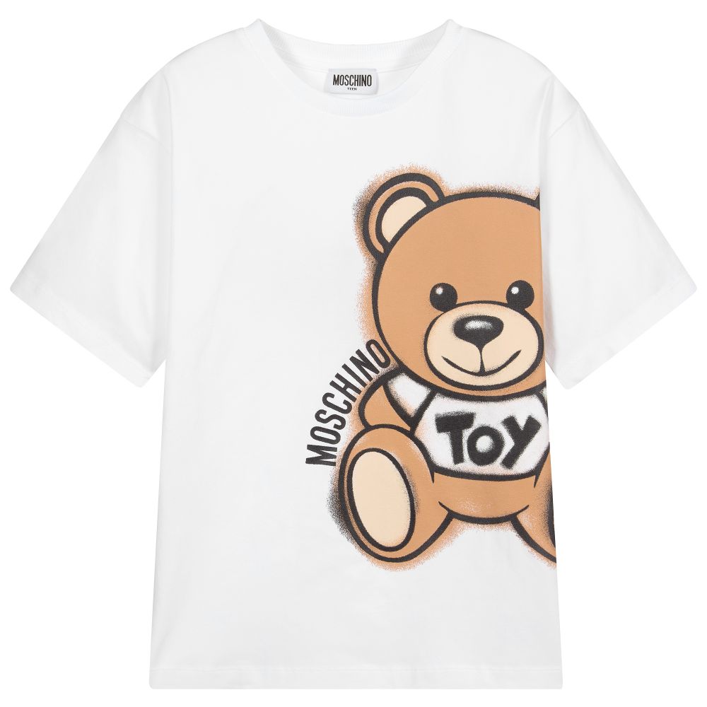 Boys & Girls White Cotton T-Shirt