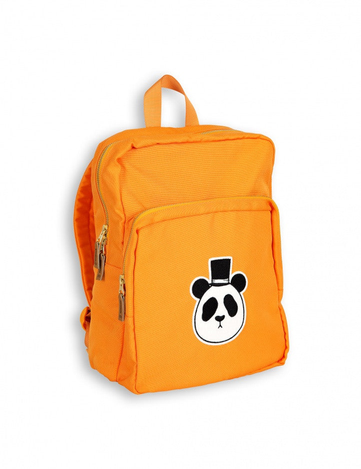 Boys & Girls Orange Panda Printed Backpack