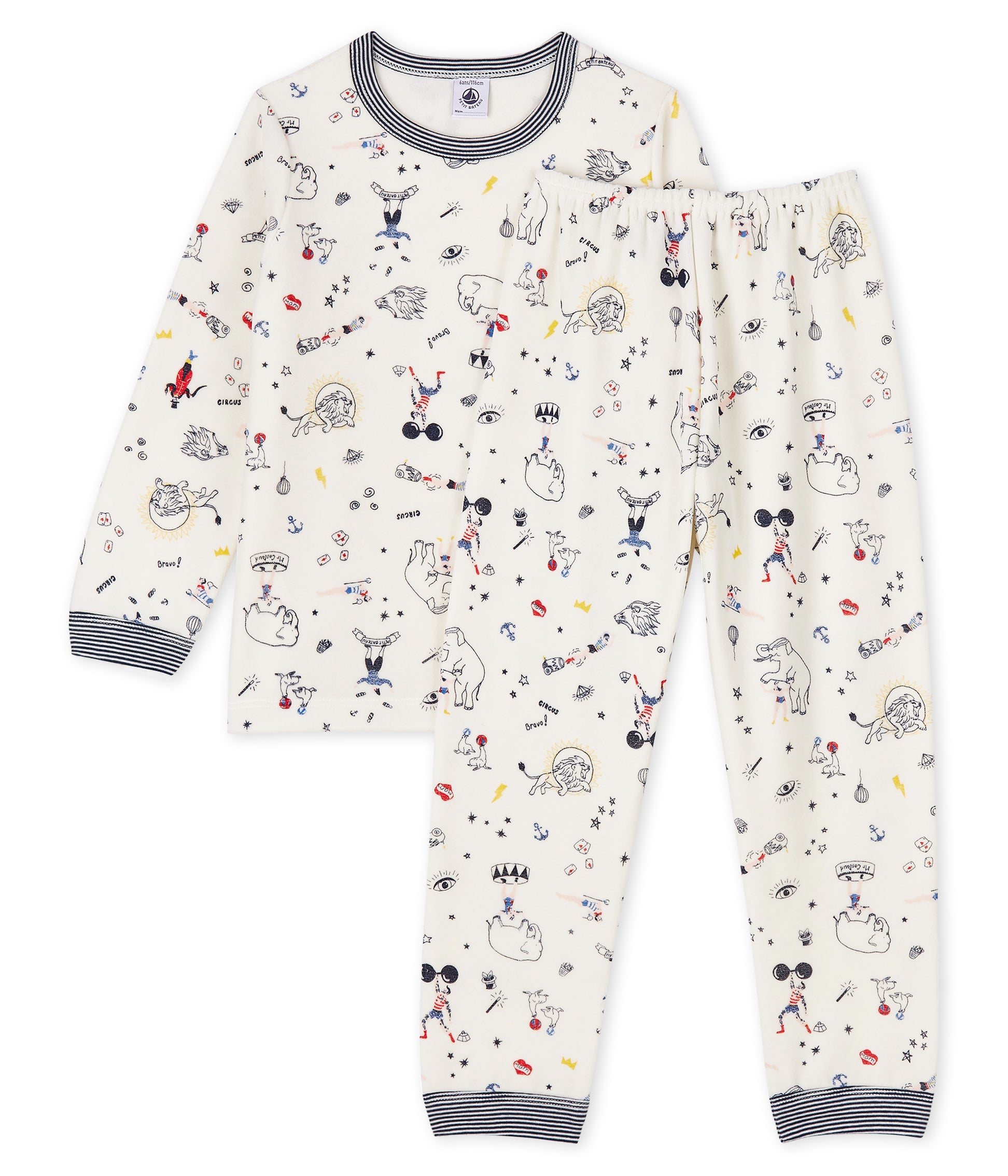 Boys White Circus Nightwear