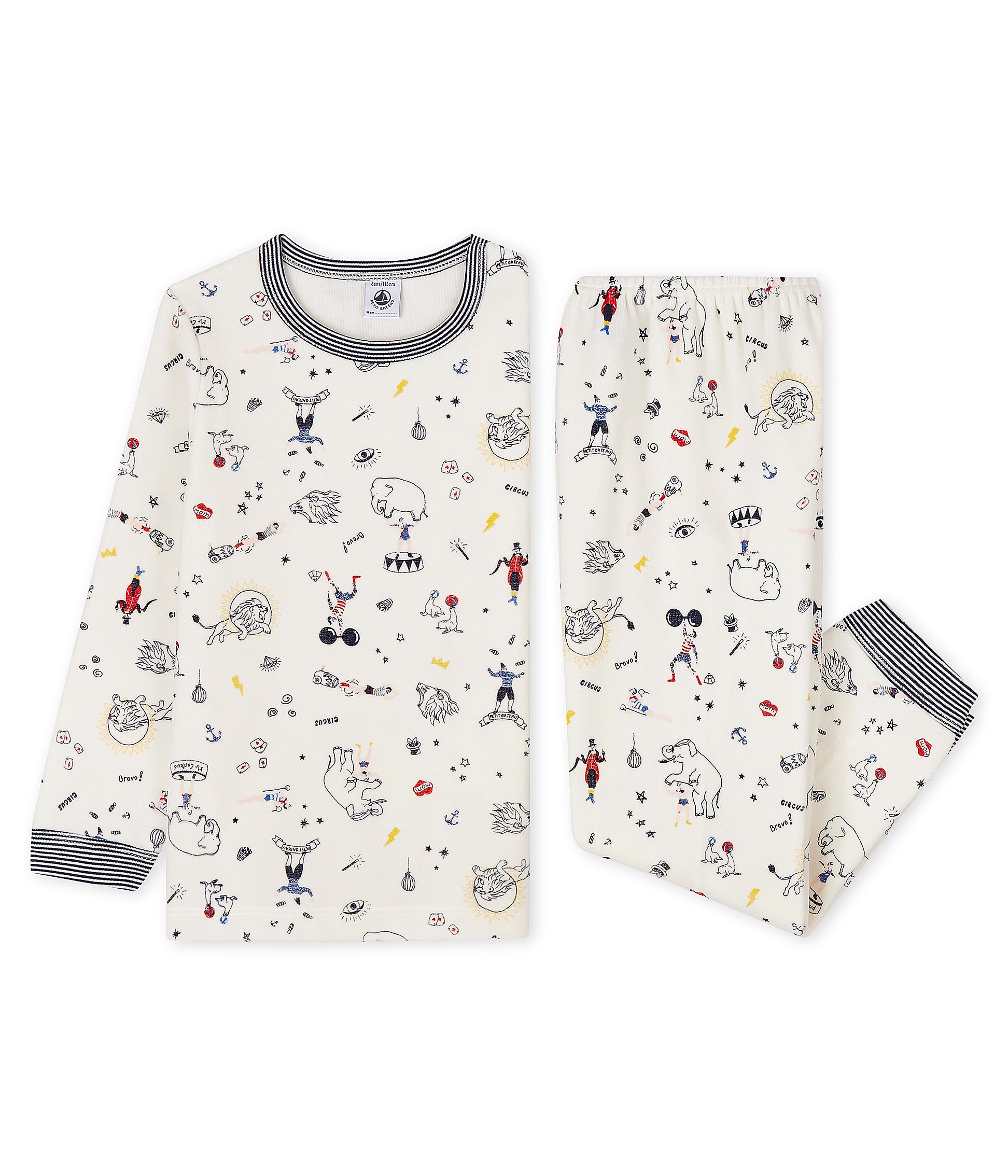 Boys White Circus Nightwear