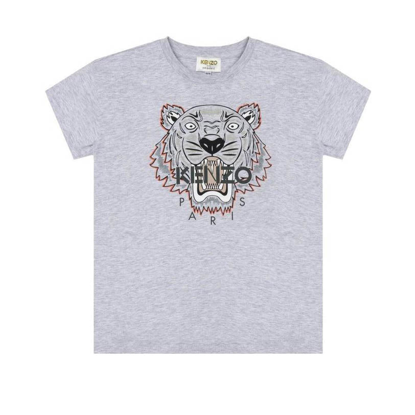 Boys Grey Logo Cotton T-Shirt