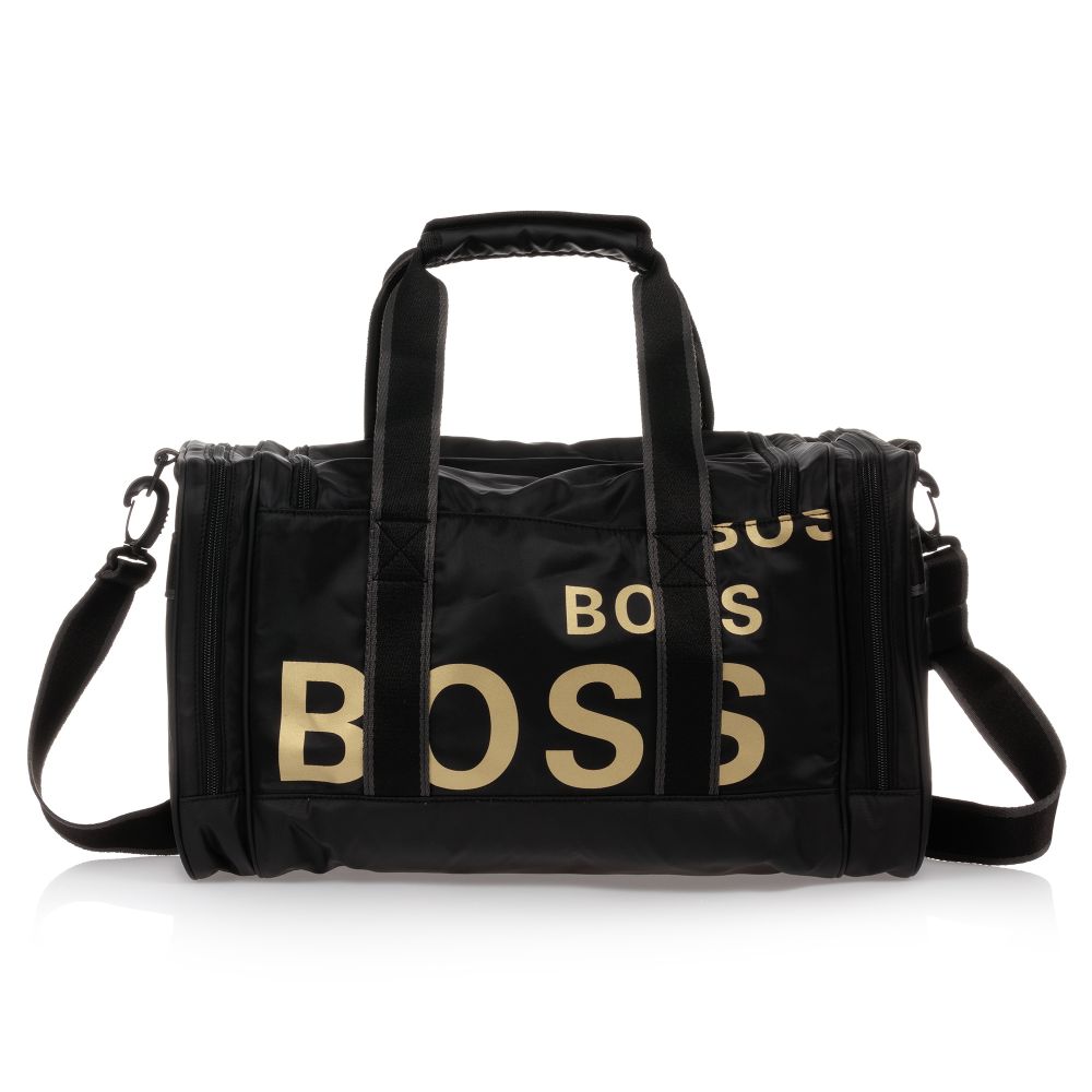 Boys Black Logo Sport Bag