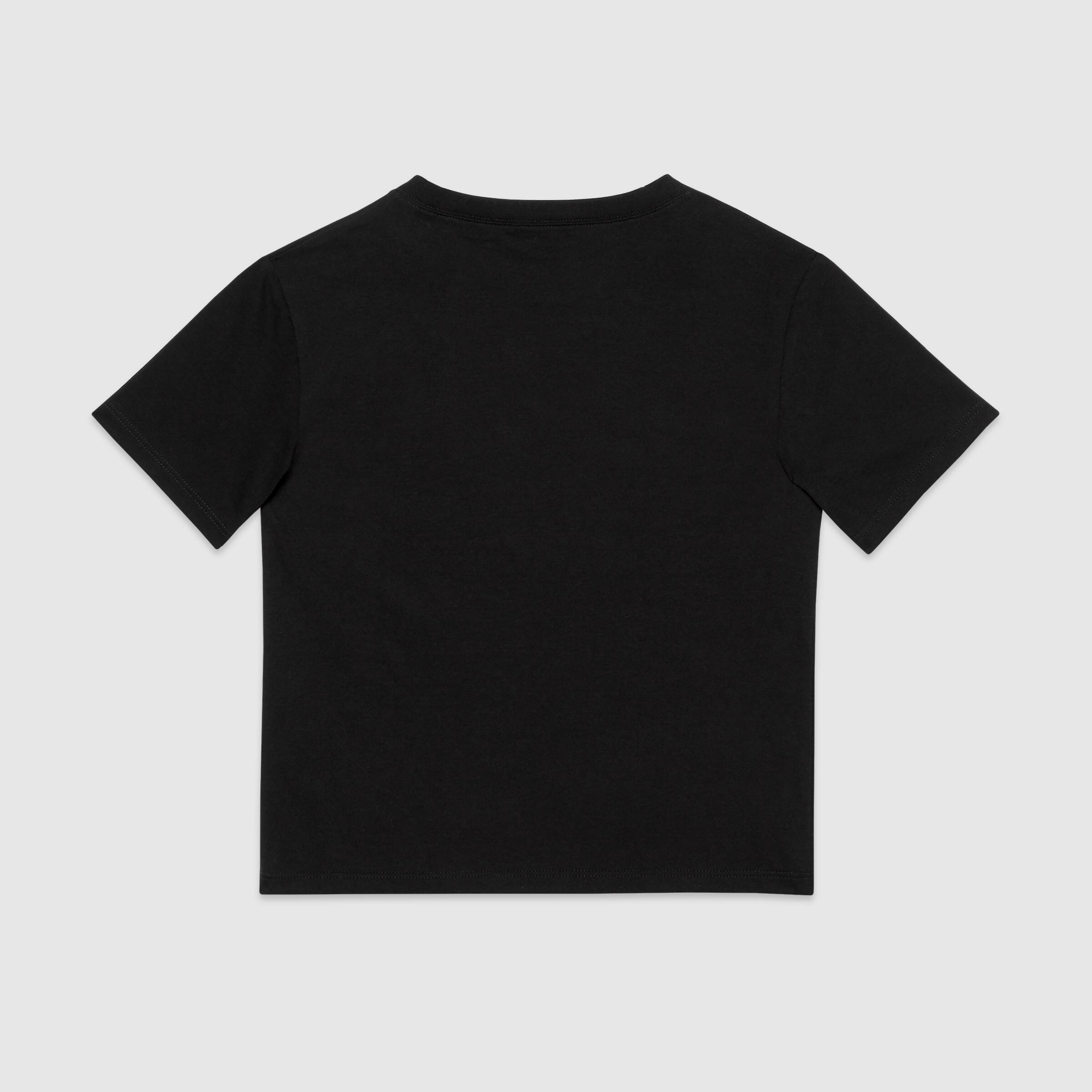 Boys Black Logo Cotton T-Shirt