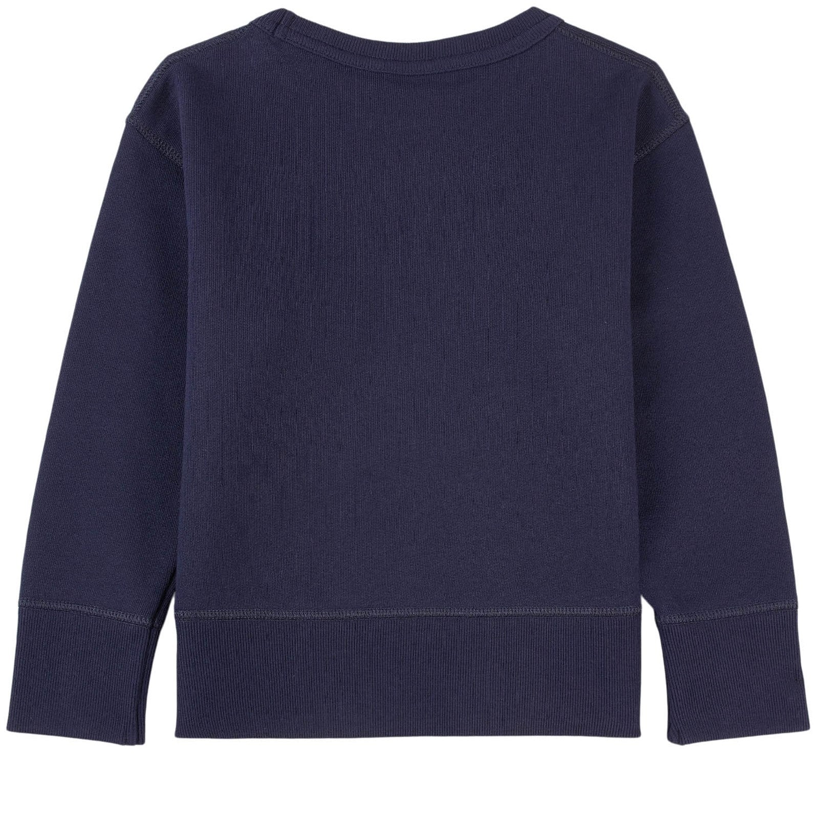 Boys Dark Navy Logo Cotton Sweatshirt