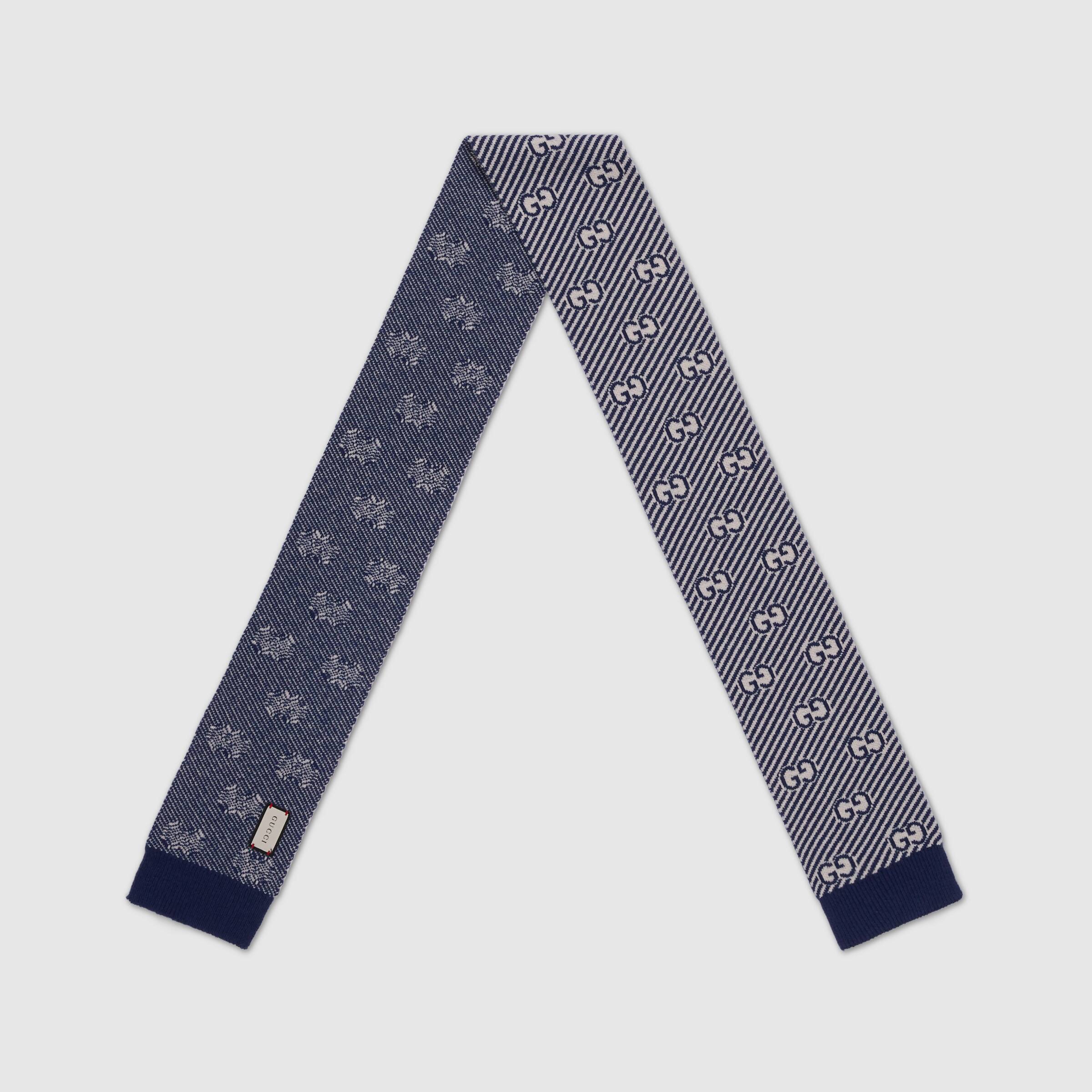 Boys & Girls Blue Logo Wool Scarf