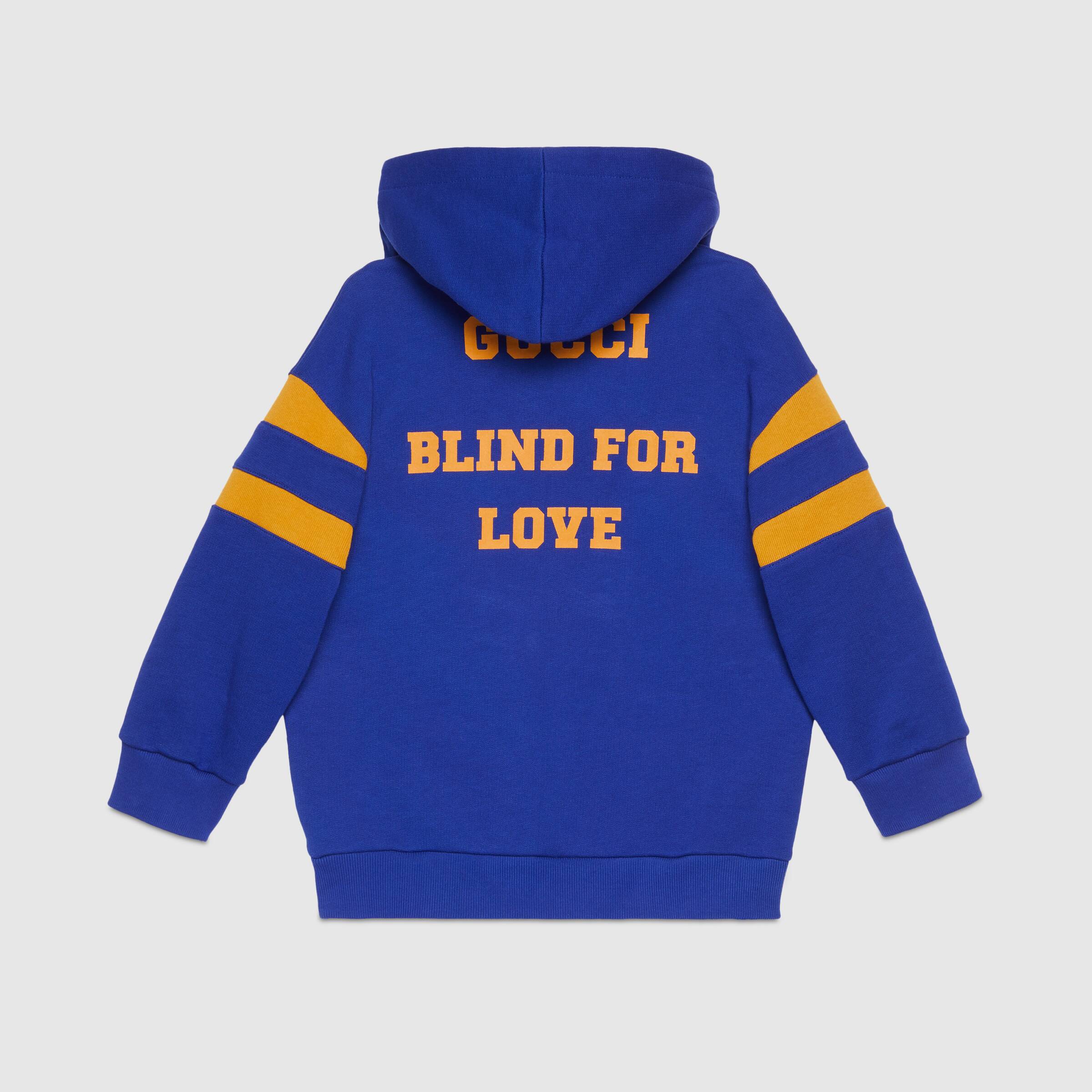 Boys Blue Logo Hooded Sweatshirt