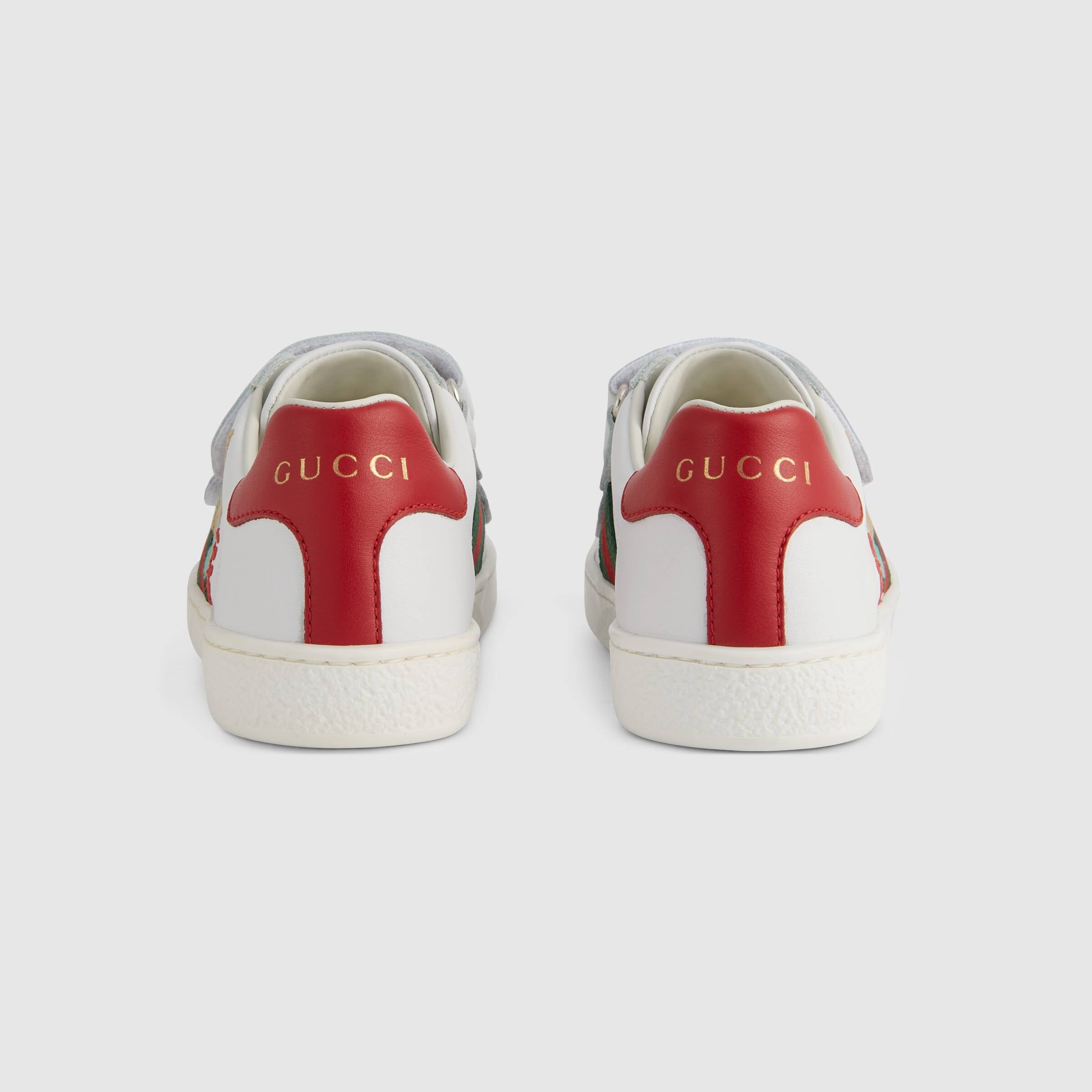 Boys & Girls White Logo Leather Shoes