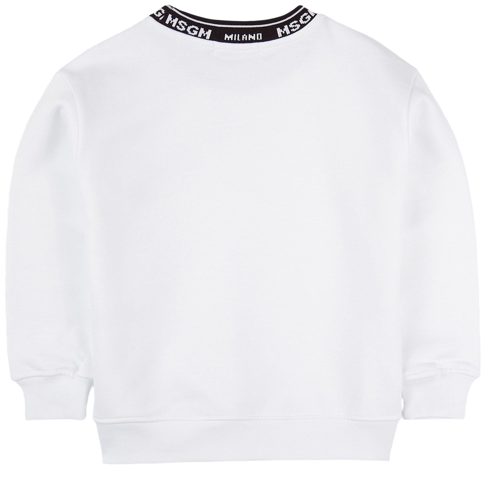 Boys & Girls White Logo Cotton Sweatshirt