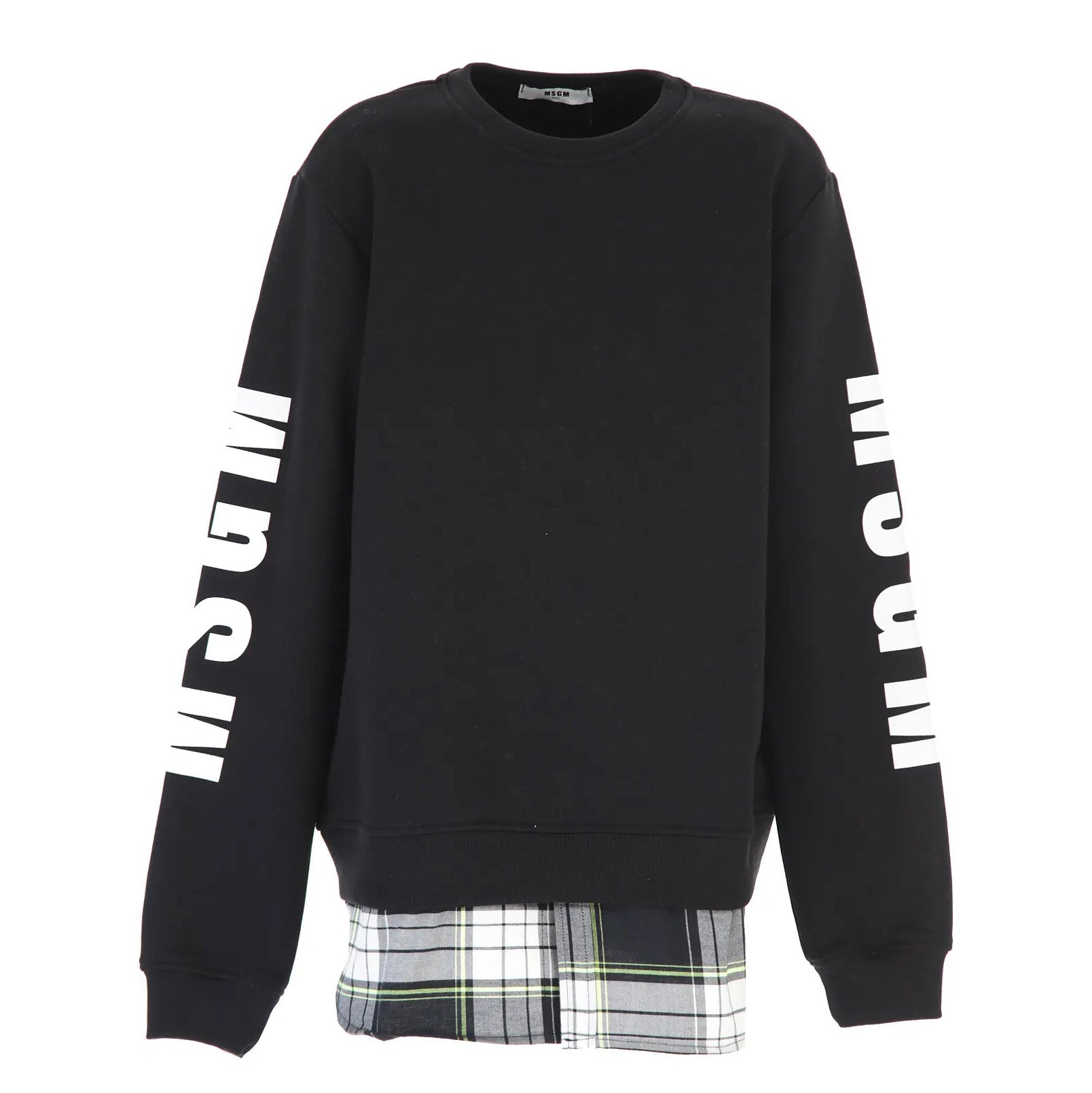 Boys Black Logo Cotton Sweatshirt