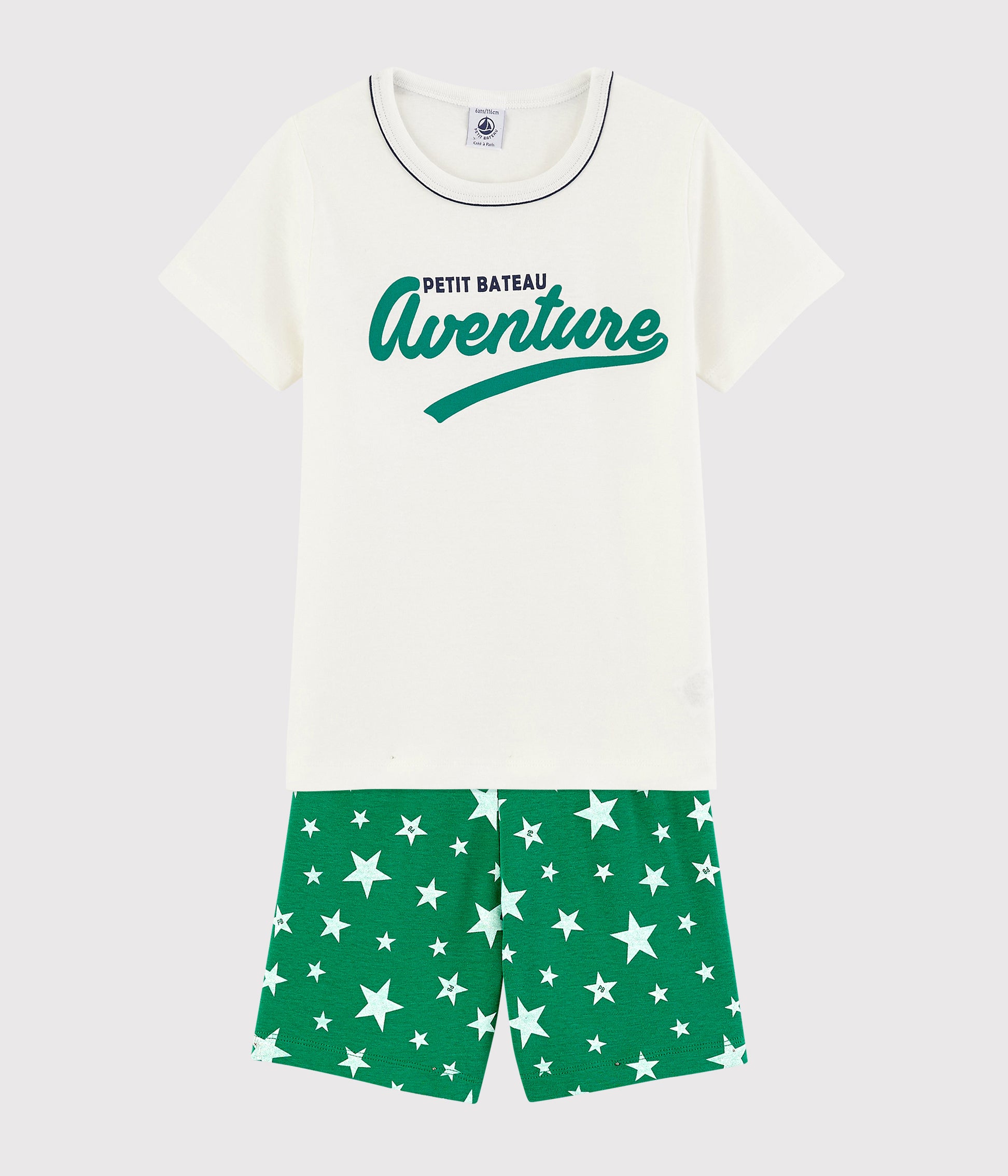 Boys Green Star Cotton Set