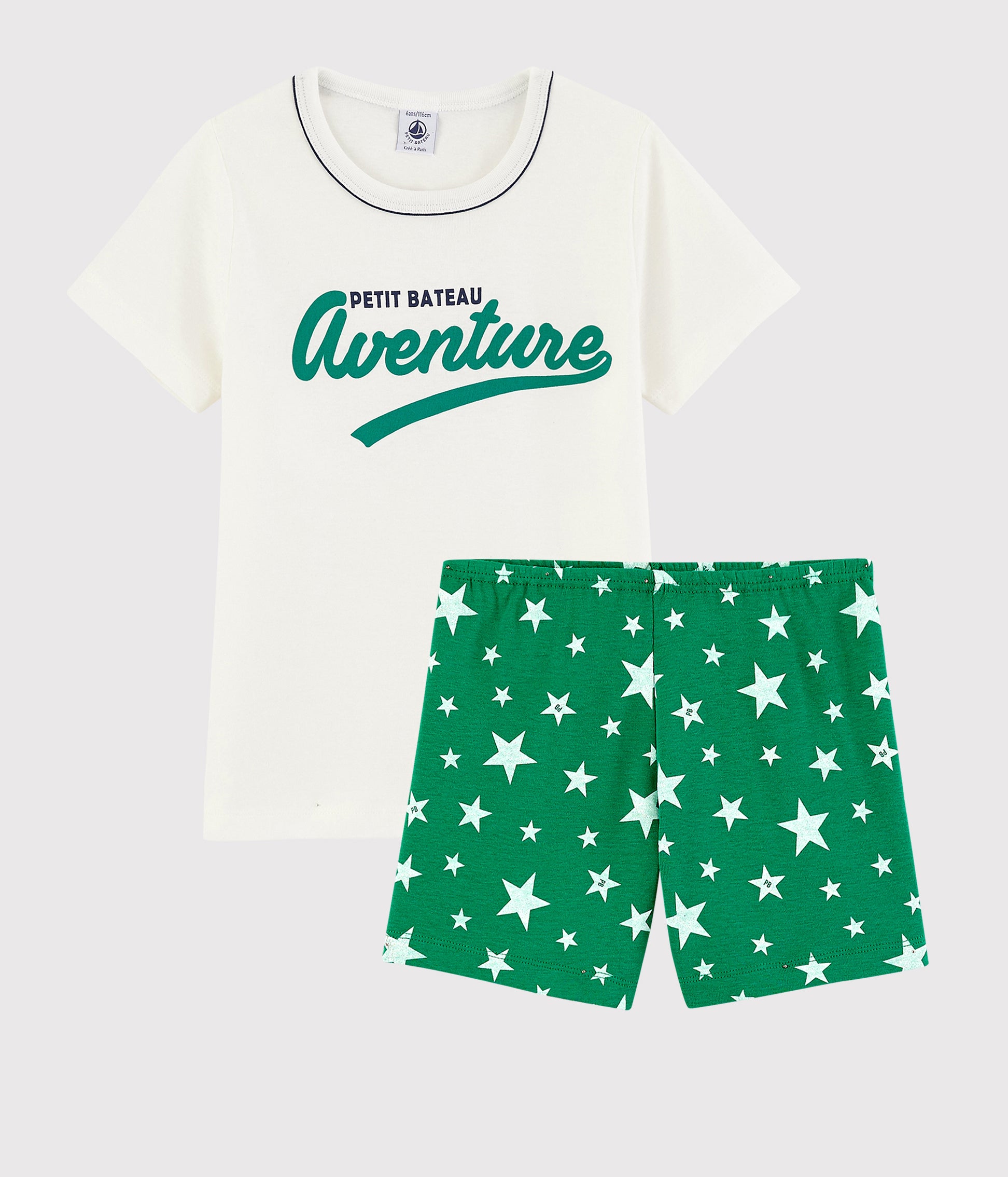 Boys Green Star Cotton Set