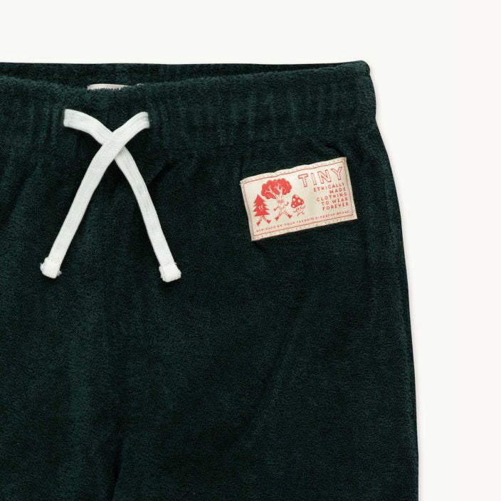 Boys & Girls Dark Green Cotton Trousers