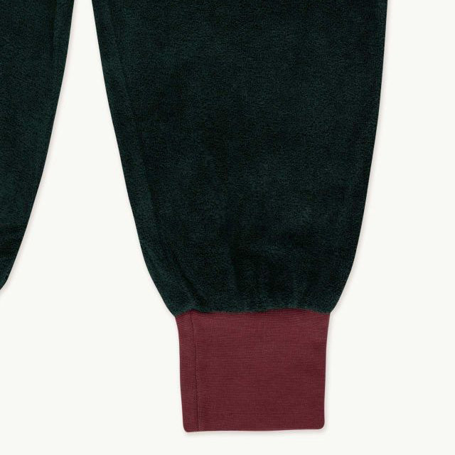 Boys & Girls Dark Green Cotton Trousers