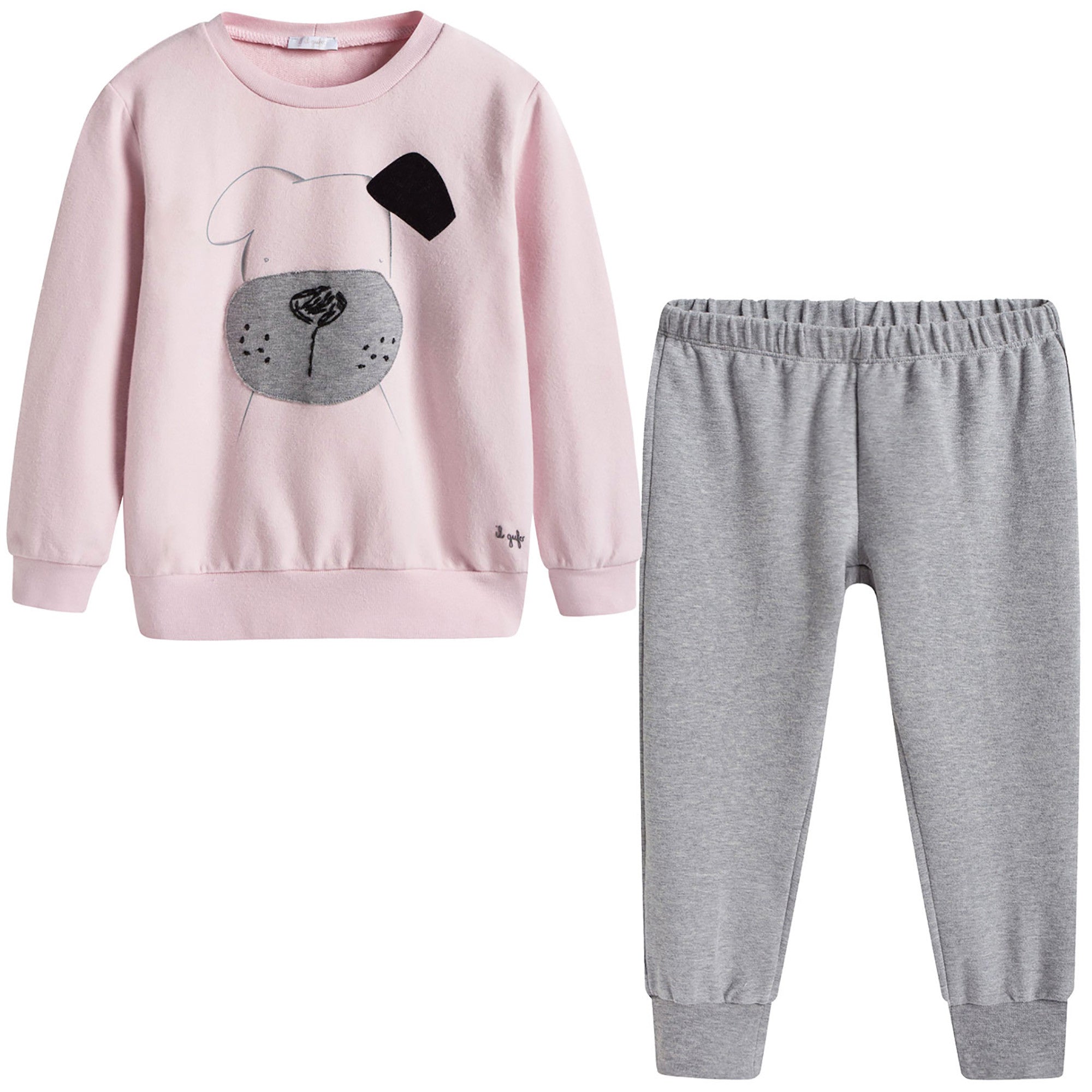 Baby Boys Pink Top & Grey Bottom Two Piece Set