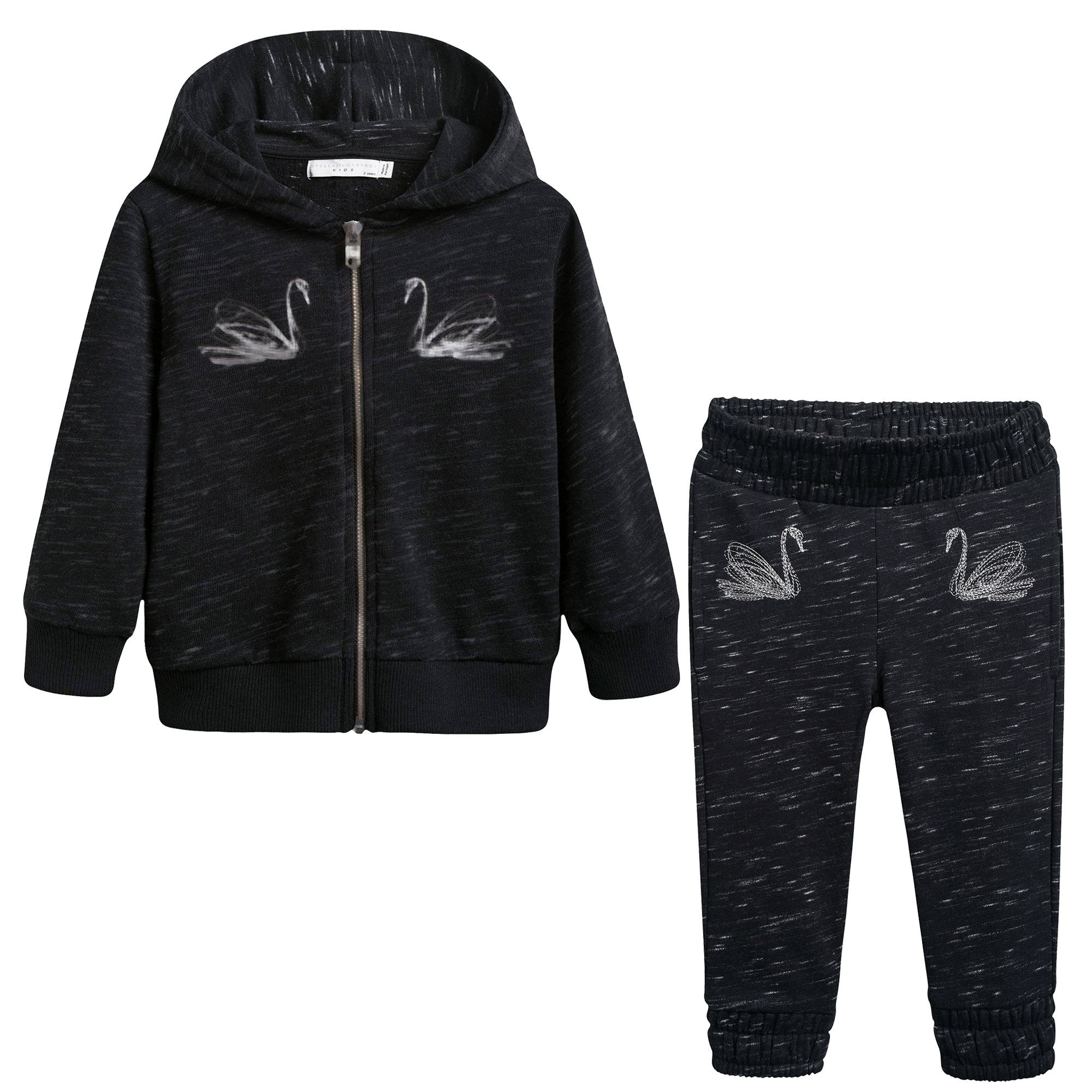 Boys Black Joplin Swan Printed Tracksuit