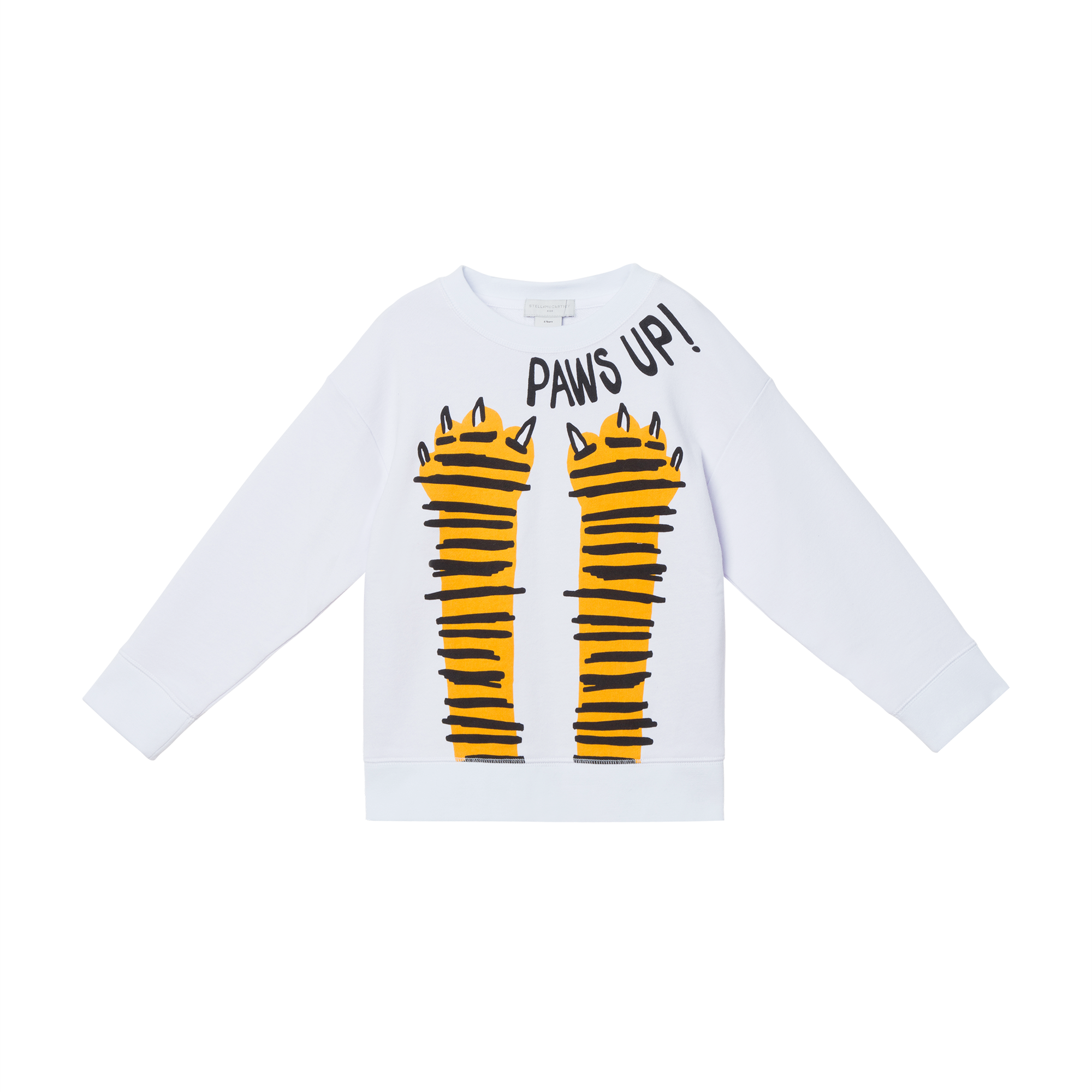 Boys White Printing Cotton Sweatshirt