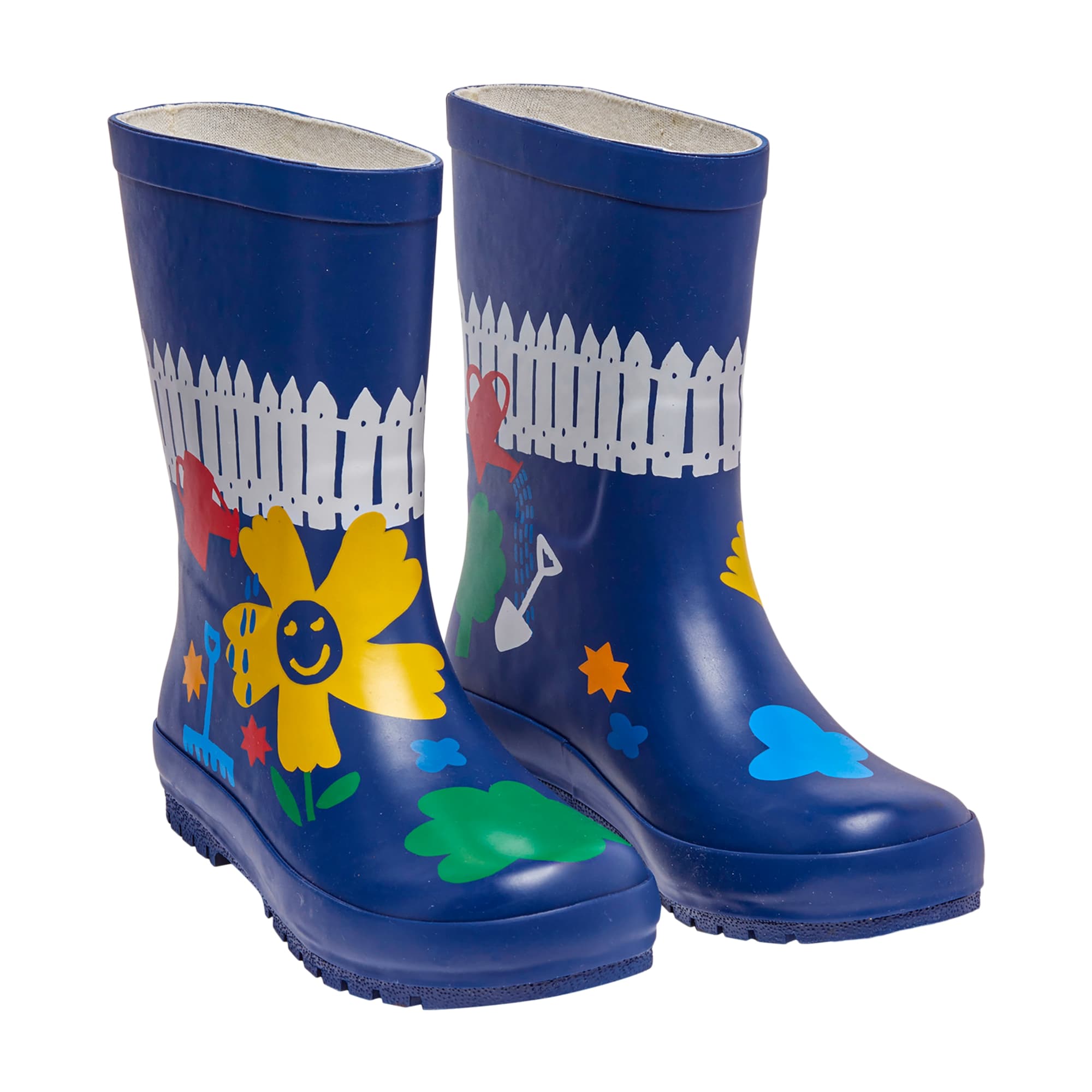 Boys & Girls Blue Printing Rain Shoes