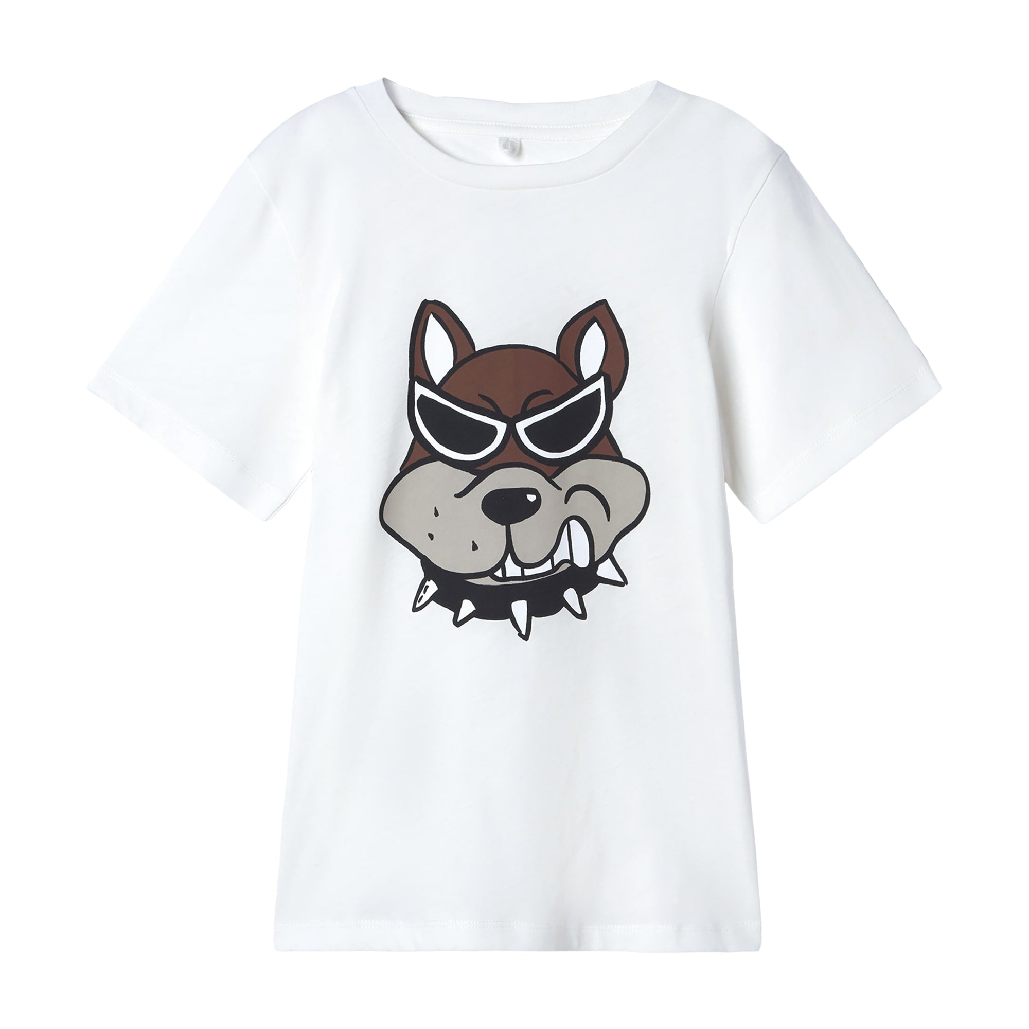 Boys White Printing Cotton T-Shirt